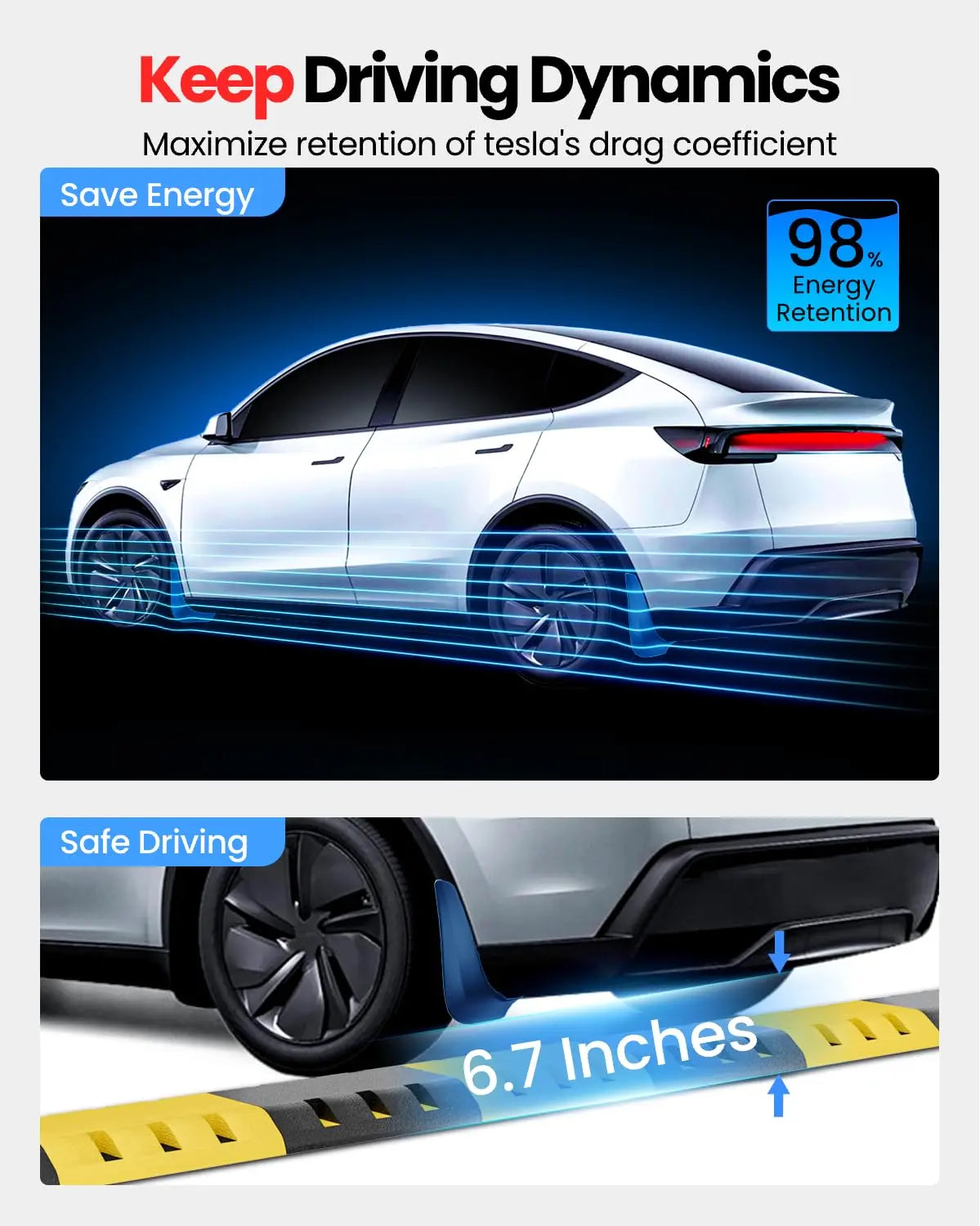 REEVAA 2025 Tesla New Model Y Juniper Accessories - Mud Flaps [Protect Paint, No Drilling Required] All-Weather Mud Guard Body Kits for Model Y Juniper 2025-2026, Black (Set of 4)