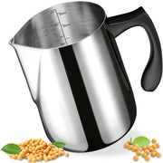 CasaCulina Candle Making Pouring Pot, 32oz Stainless Steel Wax Melting Pot with Heat-Resistant Handle, Double Boiler Candle Making Pitcher with Dripless Pouring Spout Design