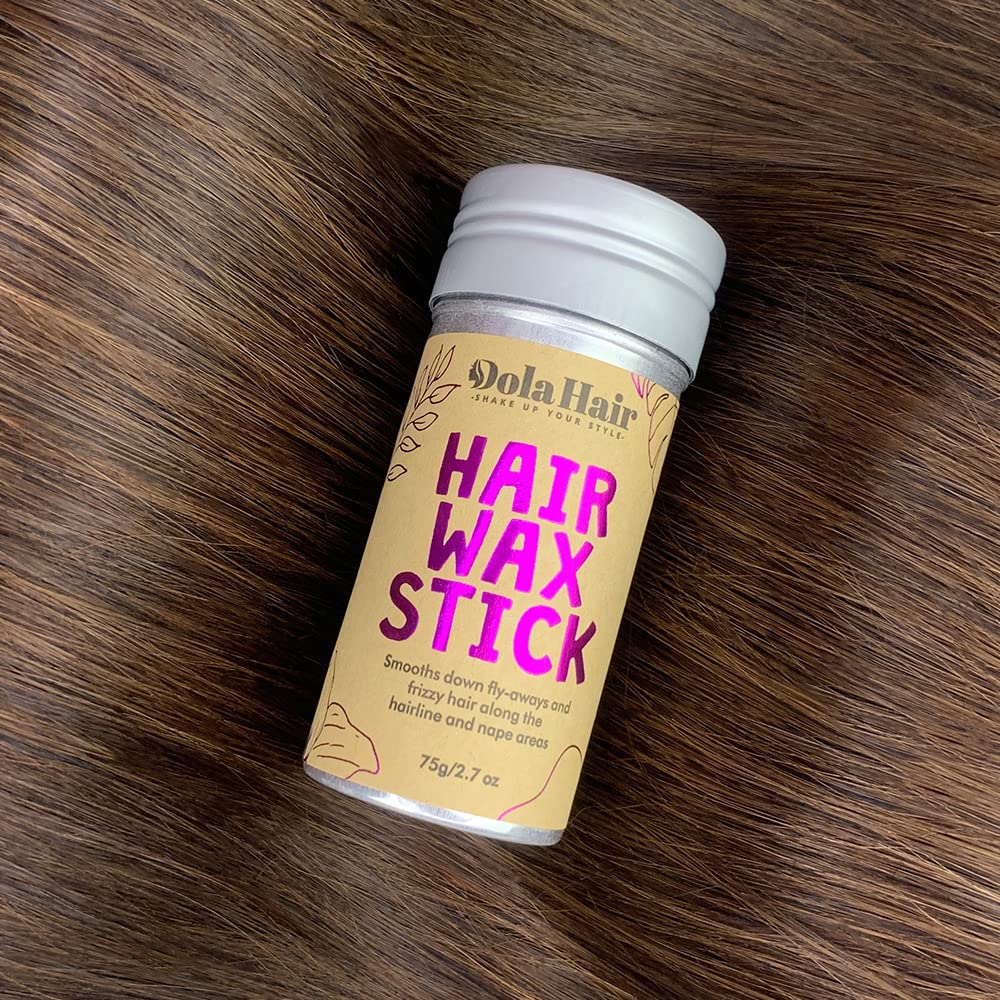 Dolahair Hair Wax Stick - Flyaway Control and Styling Pomade for Kids, Women, and Men - Hair Bun Maker and Accessorie Slick Back Hair Brush
