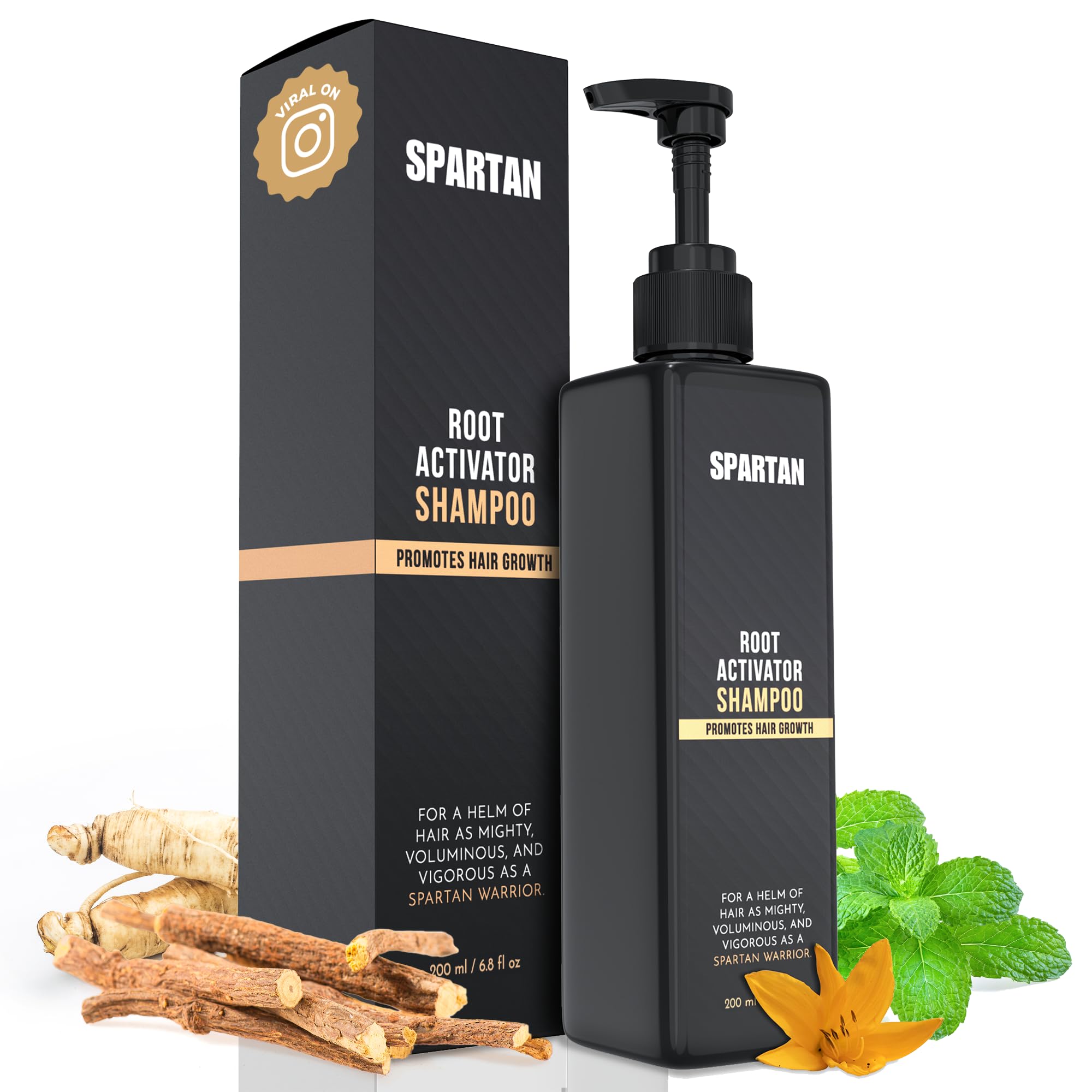 SPARTAN Root Activator Shampoo For Men - Hair Growth Shampoo for Hair Loss and Thinning Hair