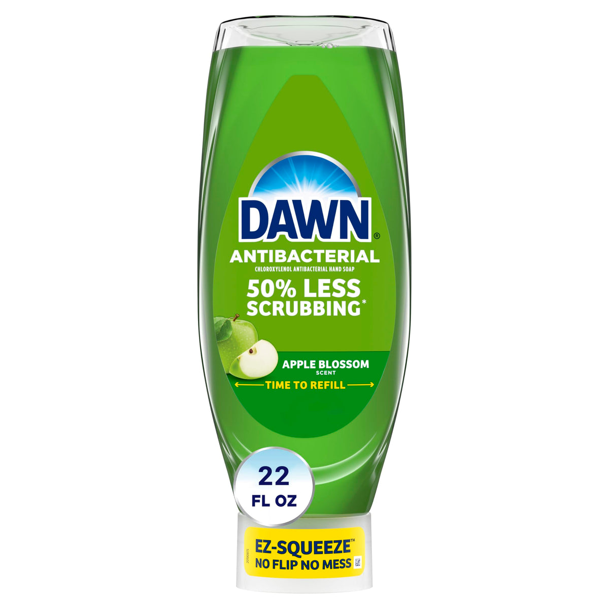Dawn Antibacterial 50% less scrubbing Apple Blossom scent, 22 Fl Oz