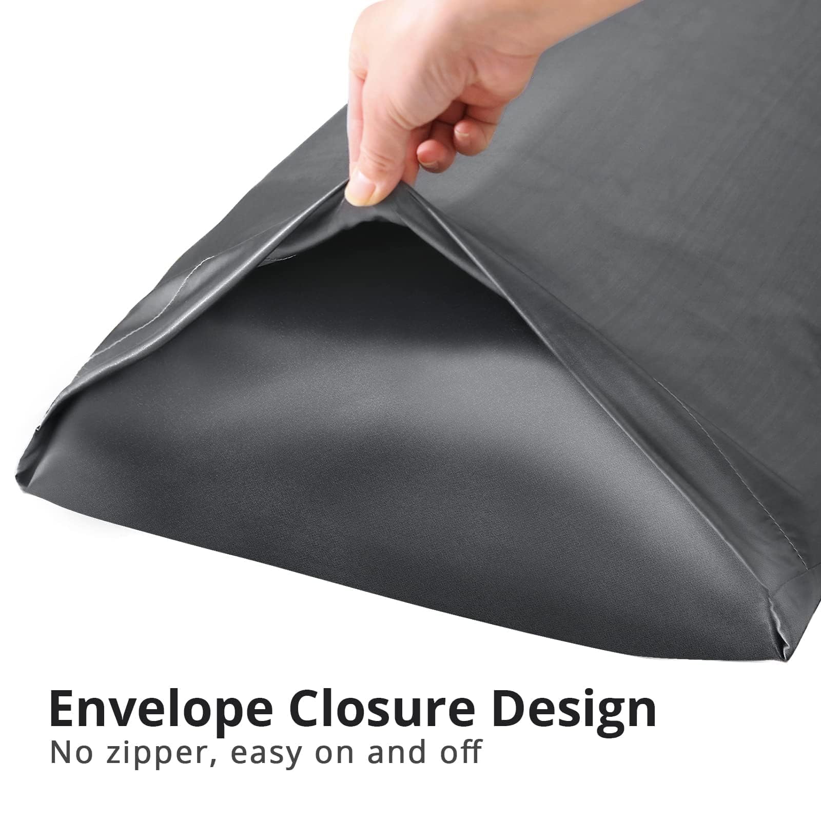 HUXMEYSON Body Pillow with Satin Pillowcase, Cooling Body Pillow for Adults, Removable Cover, Grey (20"x54")