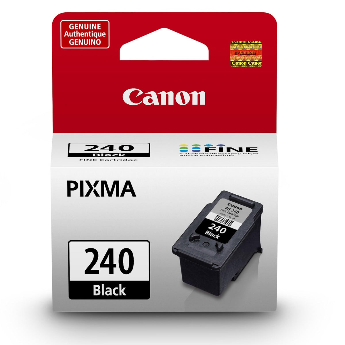 Canon PG-240 Original Schwarz Tintenpatrone, kompatibel mit MG2120/3120/4120, MX512/432/472/372/392/522/532/452, MG2220/3220/4220/3520/3620, TS5120