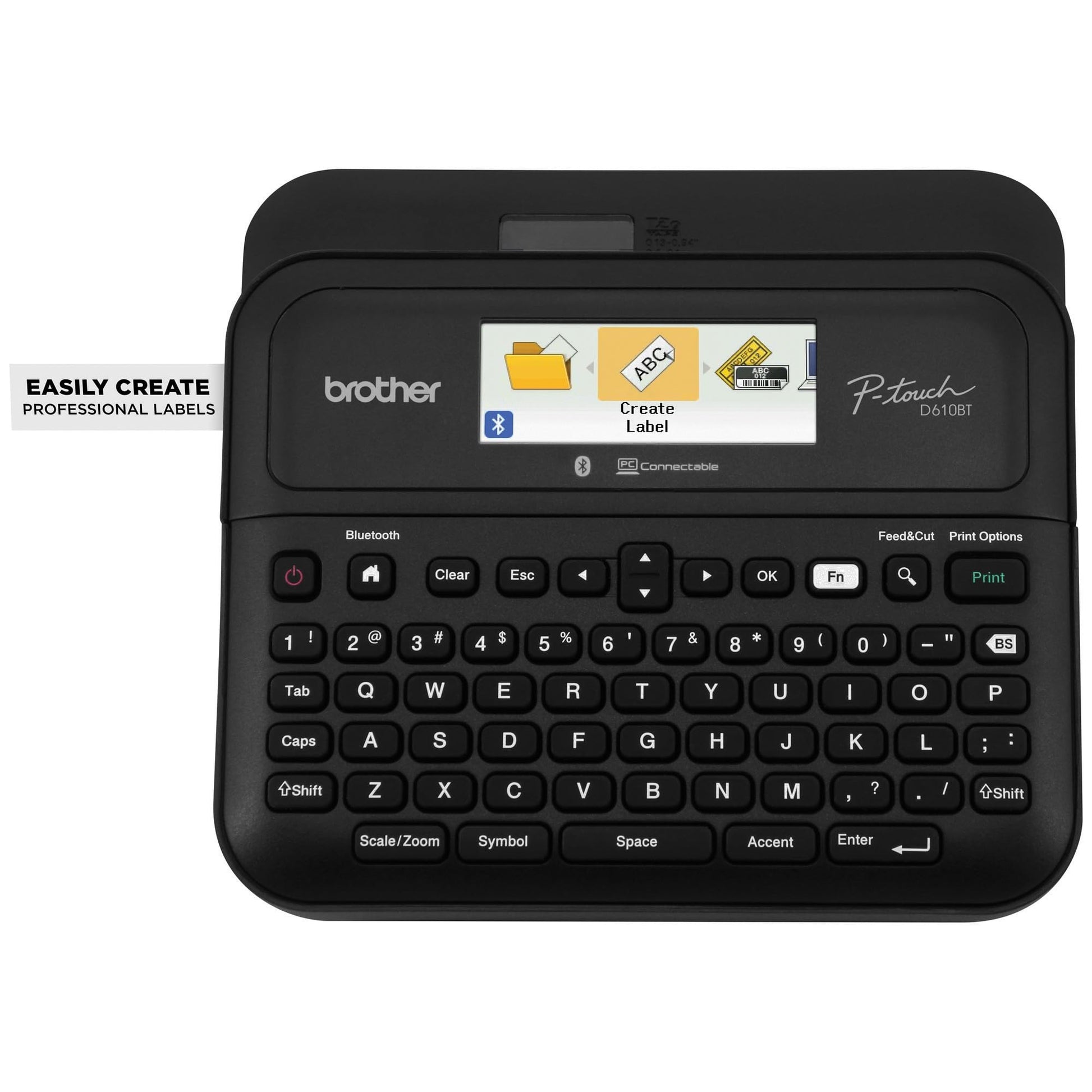 Brother P-touch PT- D610BT Business Professional Connected Label Maker | Connect and Create via Bluetooth® on TZe Label Tapes up to ~1 inch