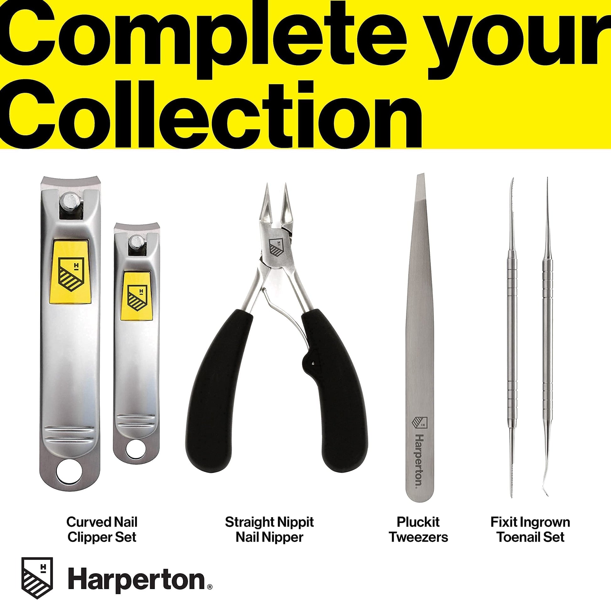 Ultra Sharp Nail Clippers Set - 2 Pack Stainless Steel Fingernail & Toenail Trimmers with Built-in Nail File for Women & Seniors (Silver)