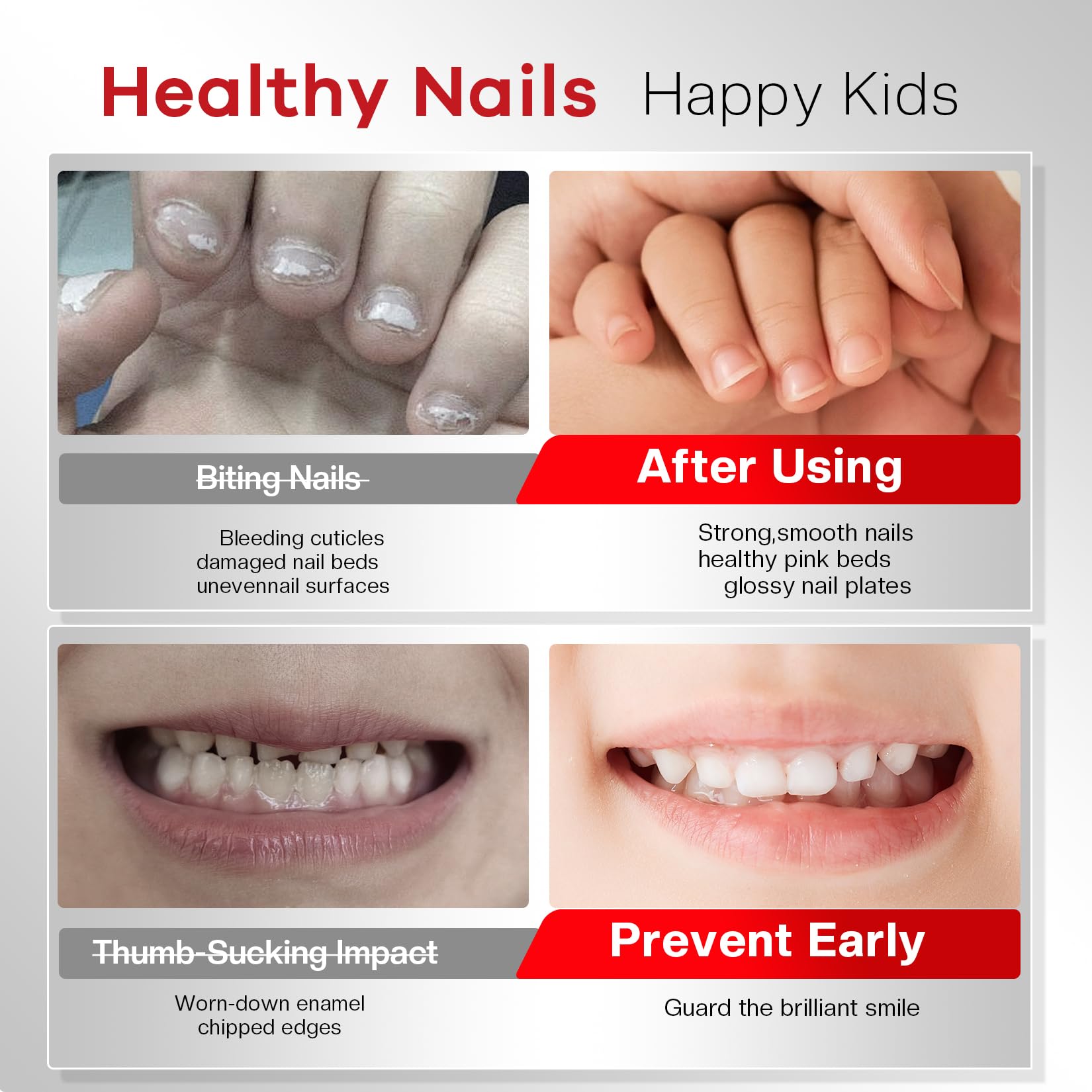 Glamonade Nail Biting Prevention For kids: No Bite Nail Polish Nail Biting Treatment Safe Bitter Nail Polish For Nail Biters Kids Stop Biting For Adults Lasting Quick Dry Easy Application 0.41oz