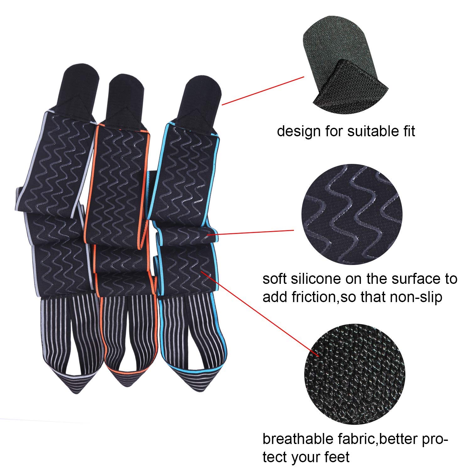 Candy Li Ankle Support,Adjustable Ankle Brace Breathable Nylon Material Super Elastic and Comfortable,1 Size Fits all, Suitable for Sports (blue 1)