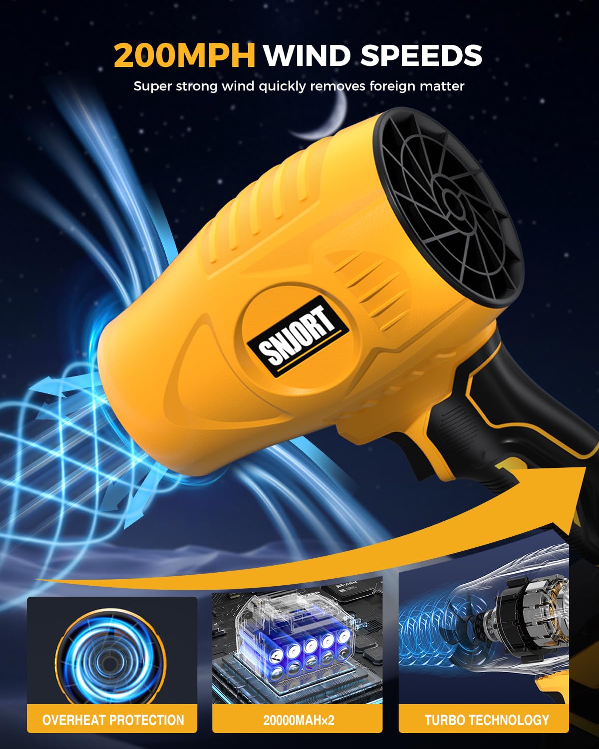 Leaf Blower Cordless with Battery and Charger,800,000 RPM,Extended Nozzle,Lightweight Handheld Design,Blower for Patio Cleaning,car Blowing Water,Blowing Leaves and Dust