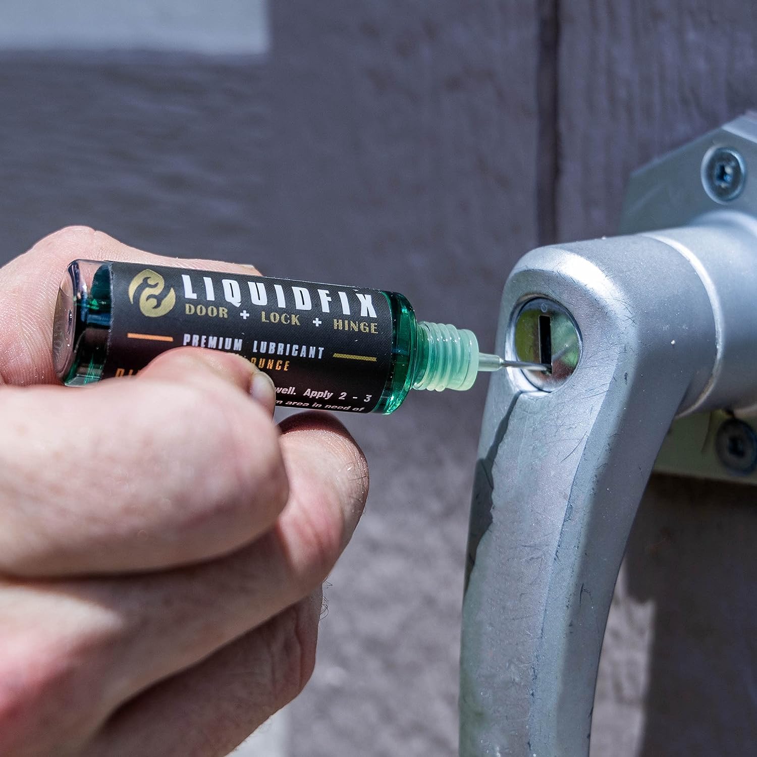 LIQUIDFIX - Door, Lock & Hinge Lubricant - Instantly Reduces Noise - Lubricates Hinges - with 4 oz Dropper & 0.5 oz Needle Oiler - for Sliding Door, Locks, Squeaky Doors, Hinges & More