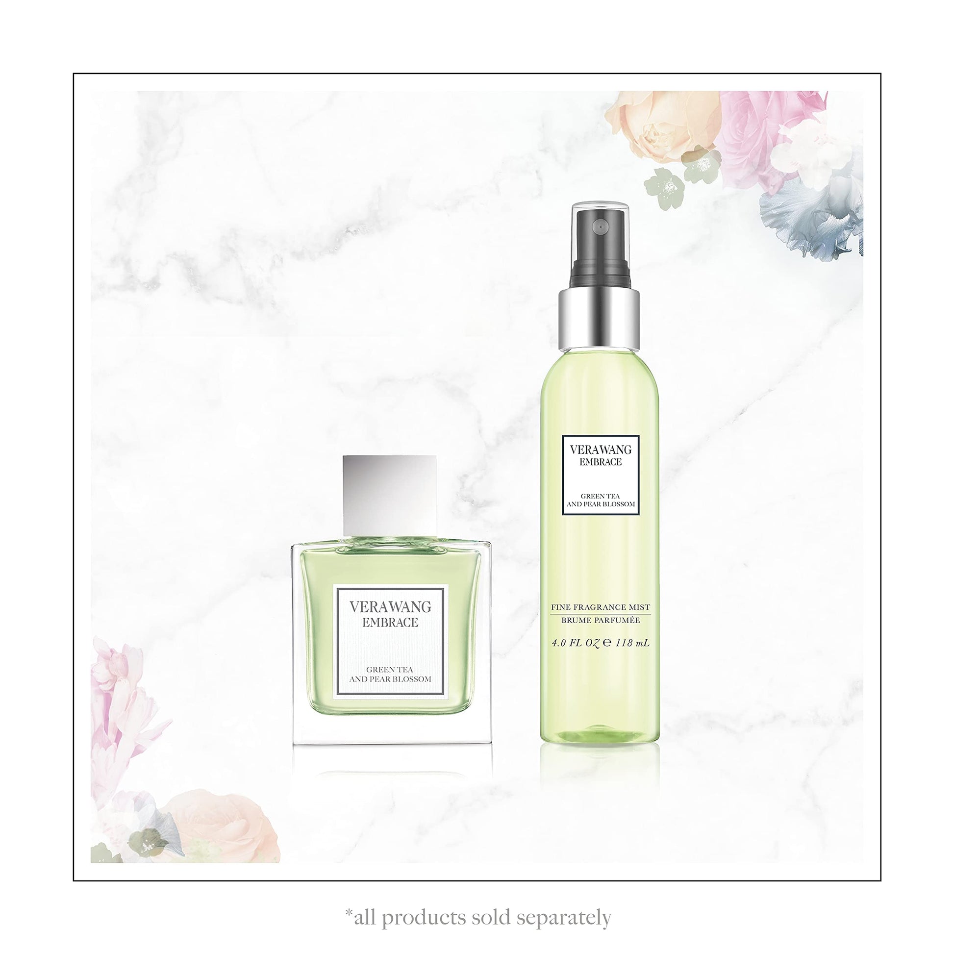 Vera Wang Embrace Body Mist Spray for Women, Green Tea & Pear Blossom, 8 Fluid Oz