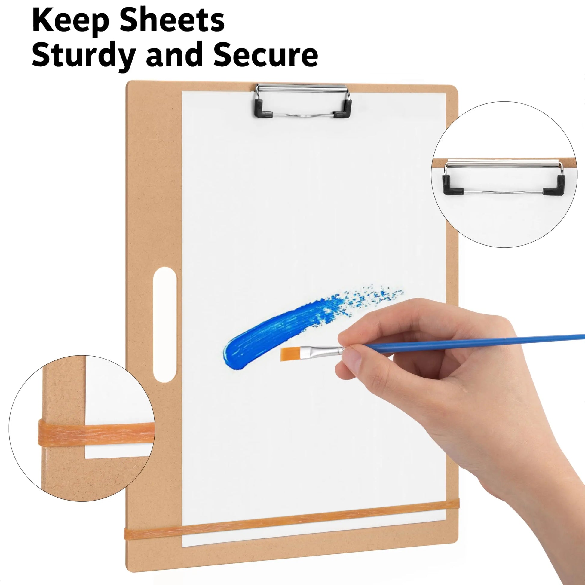 TX liteart 13" x 17" Artist Sketch Board with Handle - Portable Clipboard for Painting and Drawing, Art Supplies for Adults