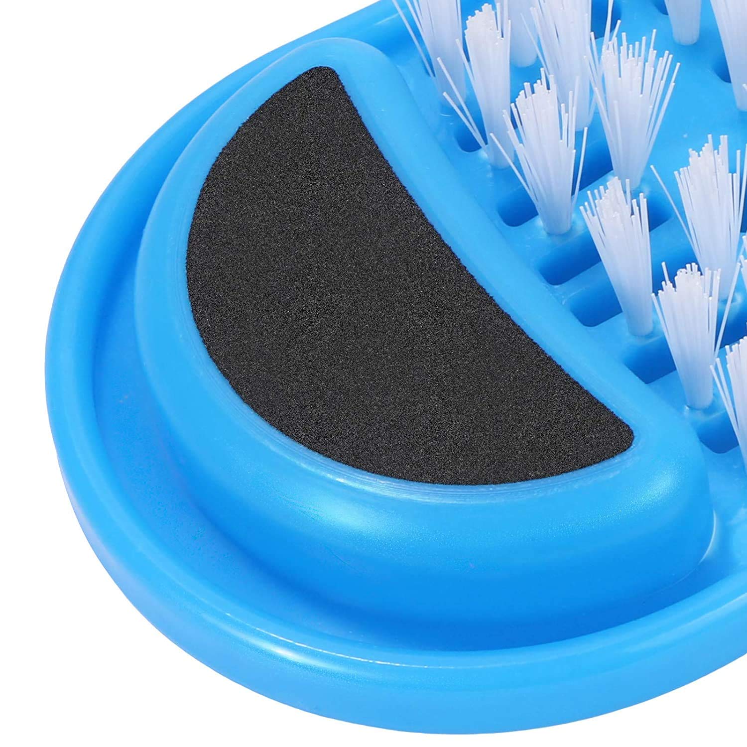 Evermarket Magic Feet Cleaner Simple Foot Scrubber Feet Shower Spa Easy Feet Cleaning Brush Exfoliating Foot Massager Slipper(Blue)