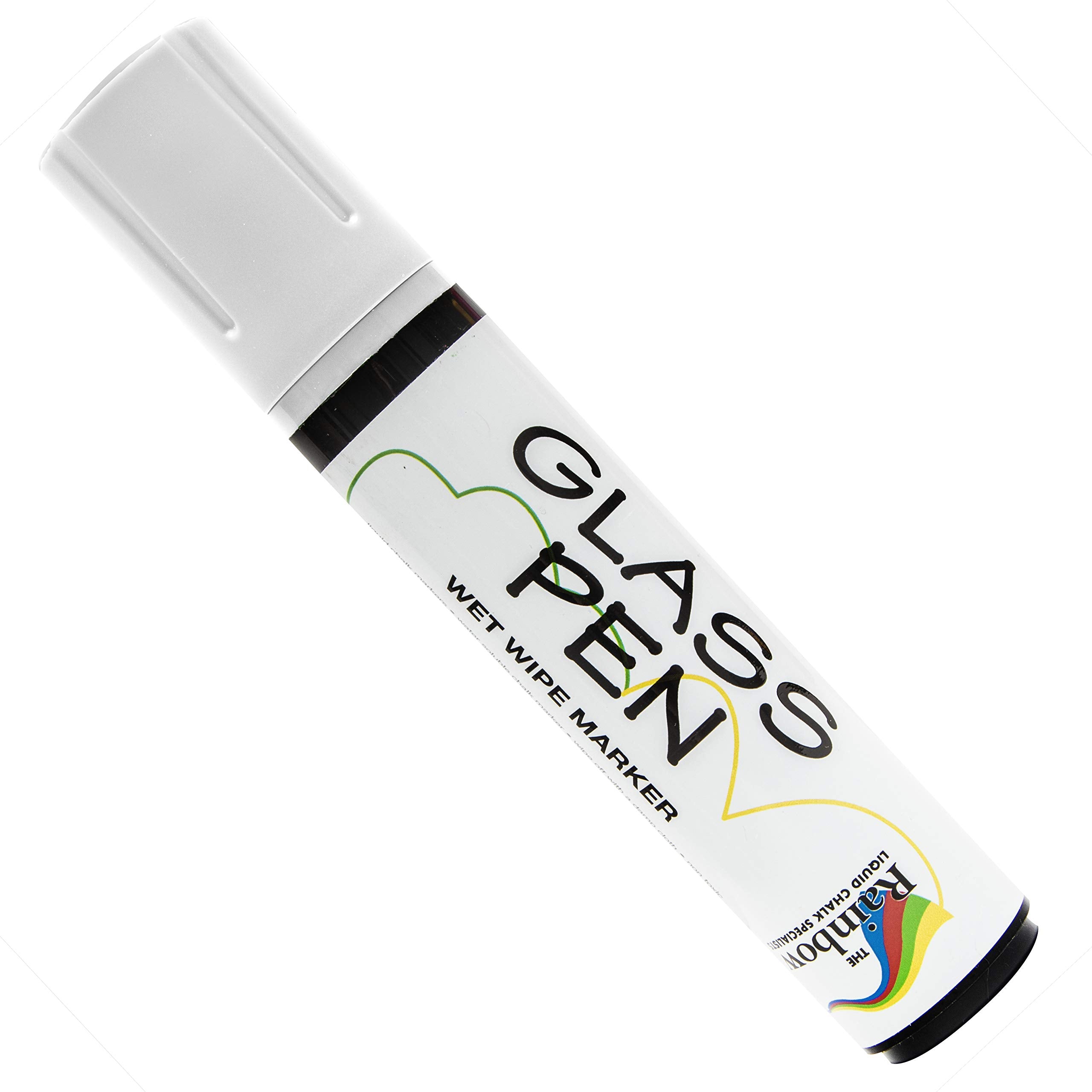 Glass Pen Window Marker: Liquid Chalk Pens for Glass, Whiteboard Markers with Washable Paint - Graduation, Car Windows, Mirror Pen, Storefront, Wedding, Parade, Party & Holiday (White, Jumbo Tip)