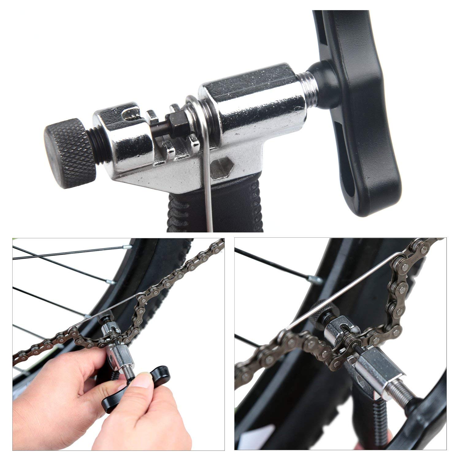 Oumers Universal Bike Chain Tool, Road & Mountain Bicycle Chain Breaker & Installer Kit, Chian Splitter Repair Kit