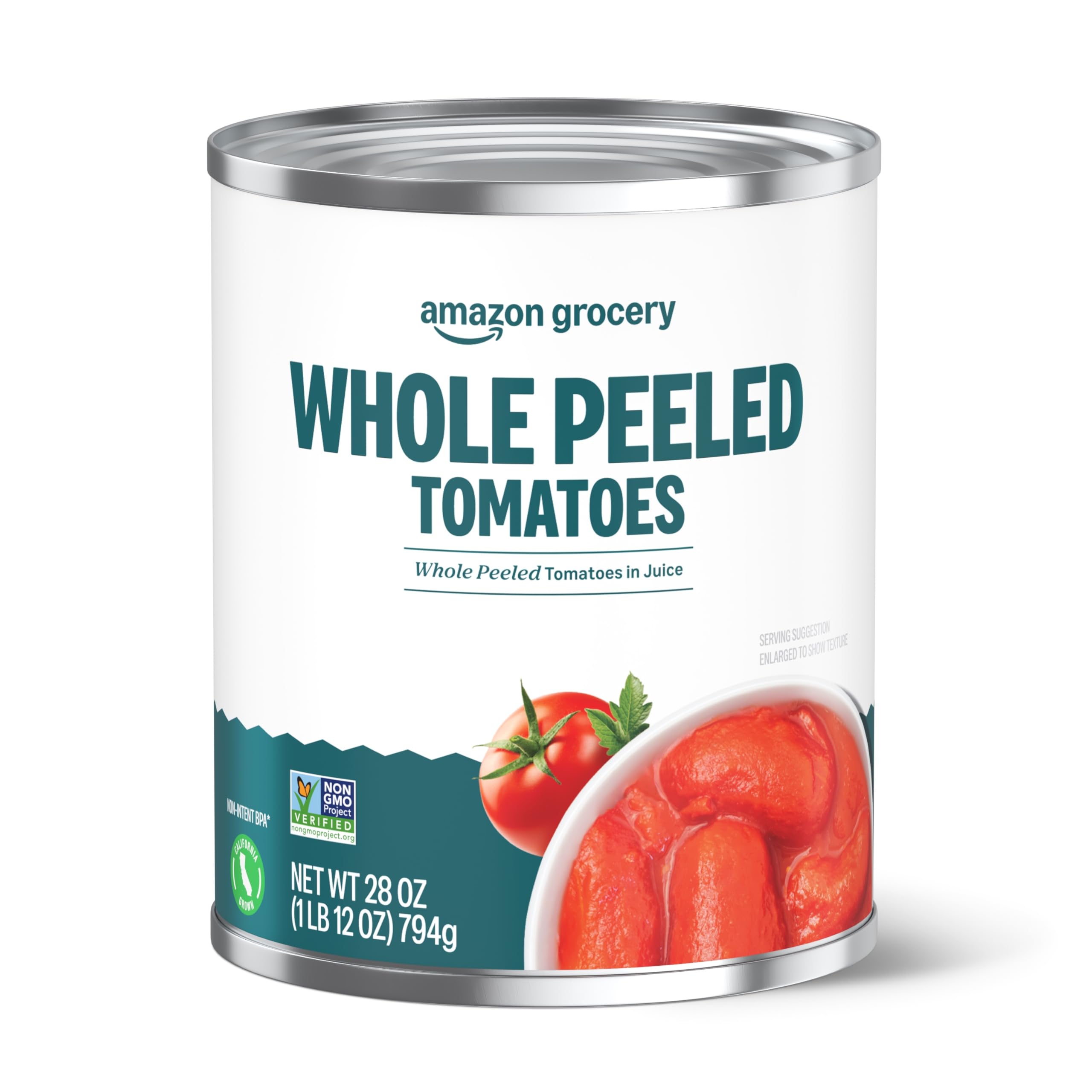 Grocery, Whole Peeled Tomatoes, 28 Oz (Previously Fresh, Packaging May Vary)