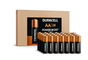 Duracell Coppertop AA Alkaline Batteries with POWER BOOST Ingredients, 28 Count, Long-Lasting Alkaline in Re-closable Pack for Quick Access and Organized Storage