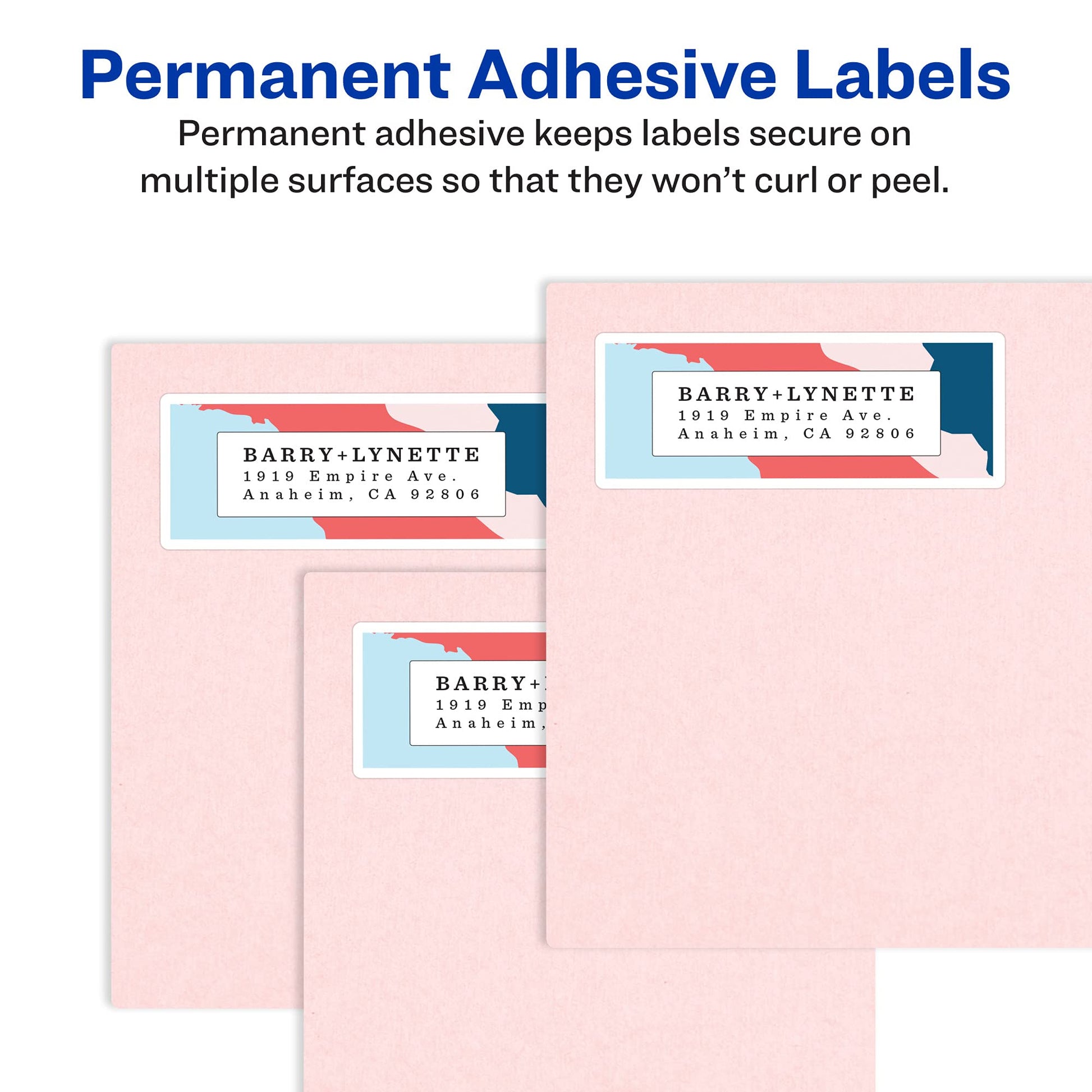 Avery Printable Return Address Labels with Sure Feed, 2/3" x 1-3/4", White, 600 Blank Mailing Labels (18294)