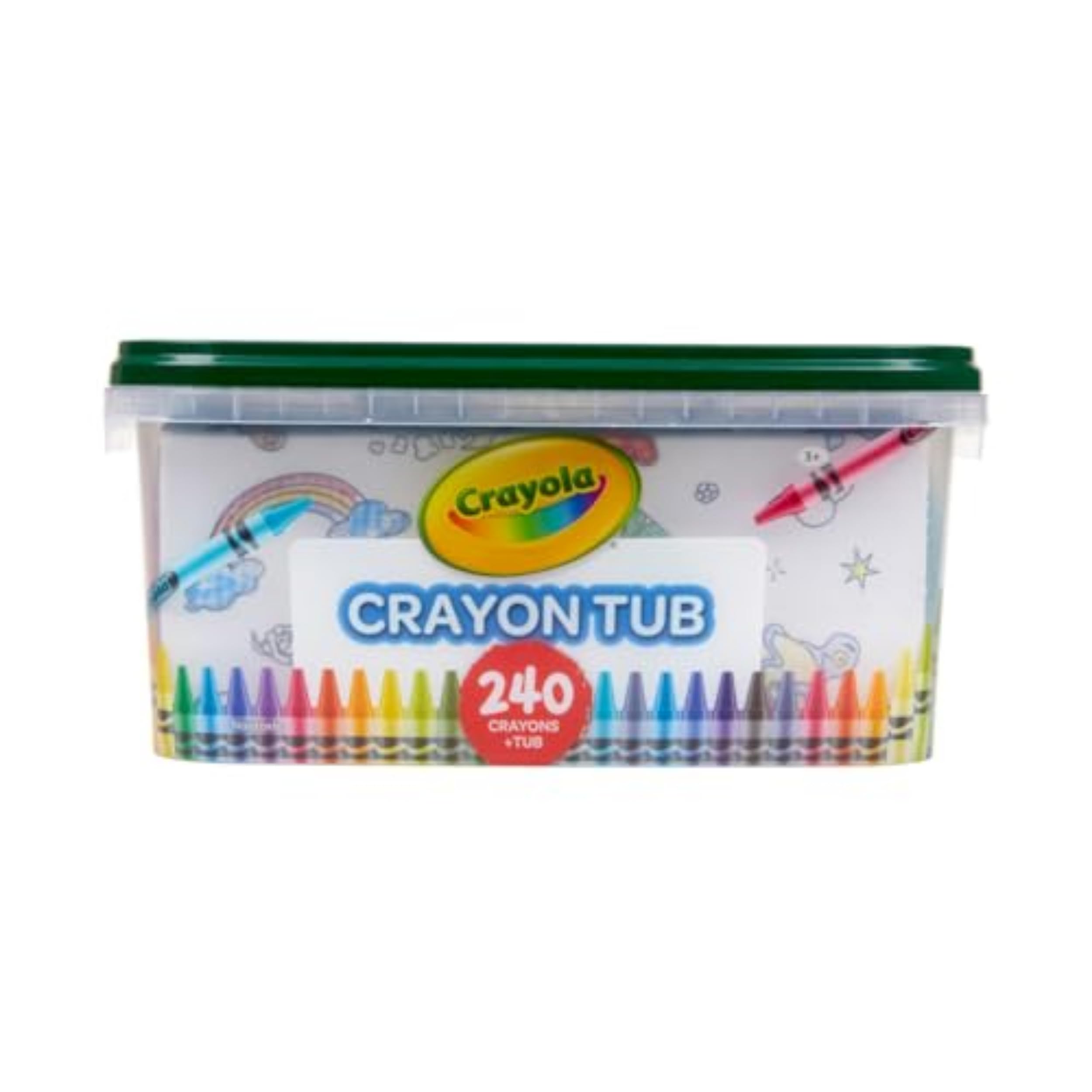 Crayola Crayon Tub (240ct), Bulk Crayon Set for Toddlers, Kindergarten Classroom Must Haves for Teachers, Back to School Art Supplies, 3+ [ Exclusive]