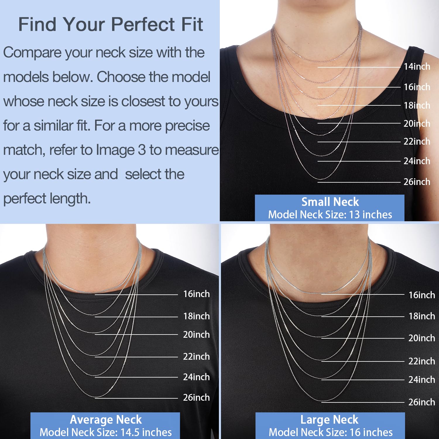Jewlpire 925 Sterling Silver Chain for Women Girls 0.8mm Box Chain Lobster Claw Clasp - Italian Necklace Chain - Super Thin & Strong - Friendly Price & Quality 18 Inch