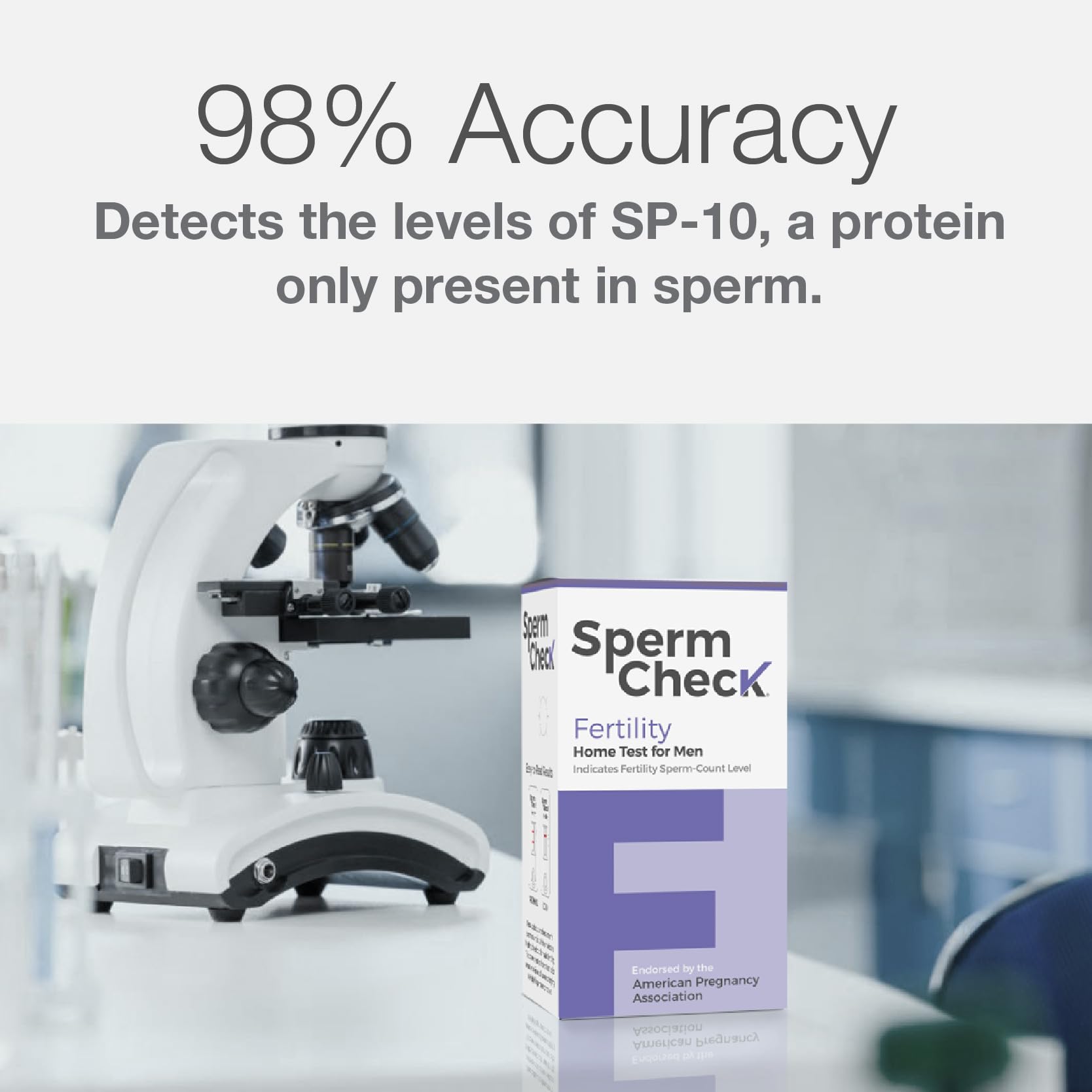 SpermCheck Fertility Sperm Count Test for Men, at Home Sperm Test, Easy to Read Results, Over 98% Accurate