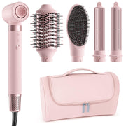 MESCOMB 5 in 1 Hot Air Styler Wrap – High-Speed Hair Dryer Brush with Auto Wrap Curlers, Fast Drying & Frizz-Free Styling, No Heat Damage, Volumizing Brush with Travel Bag