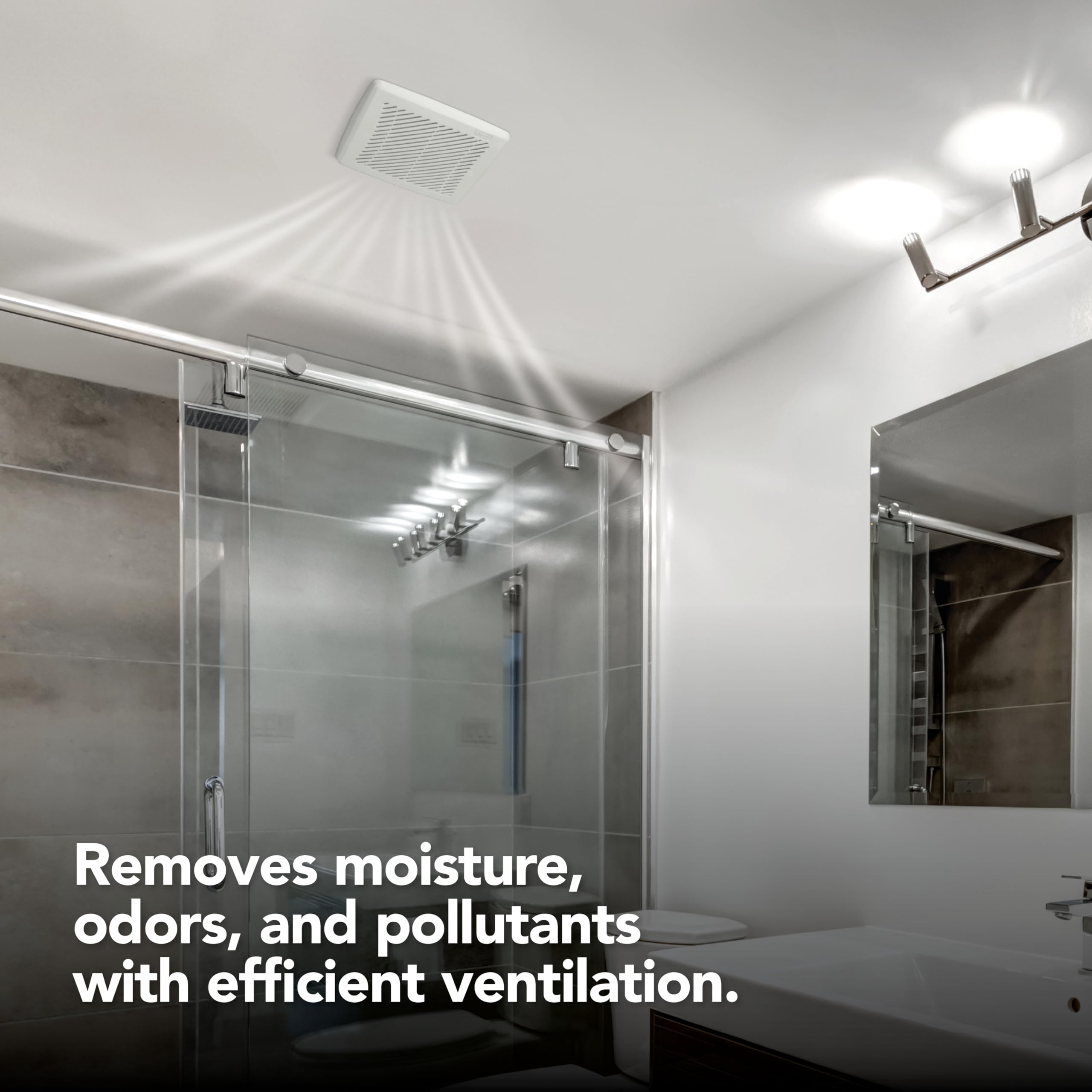 Broan-NuTone® Bathroom Exhaust Fan, 50 CFM Modern Grille, Energy Star Fan, 2.0 Sones