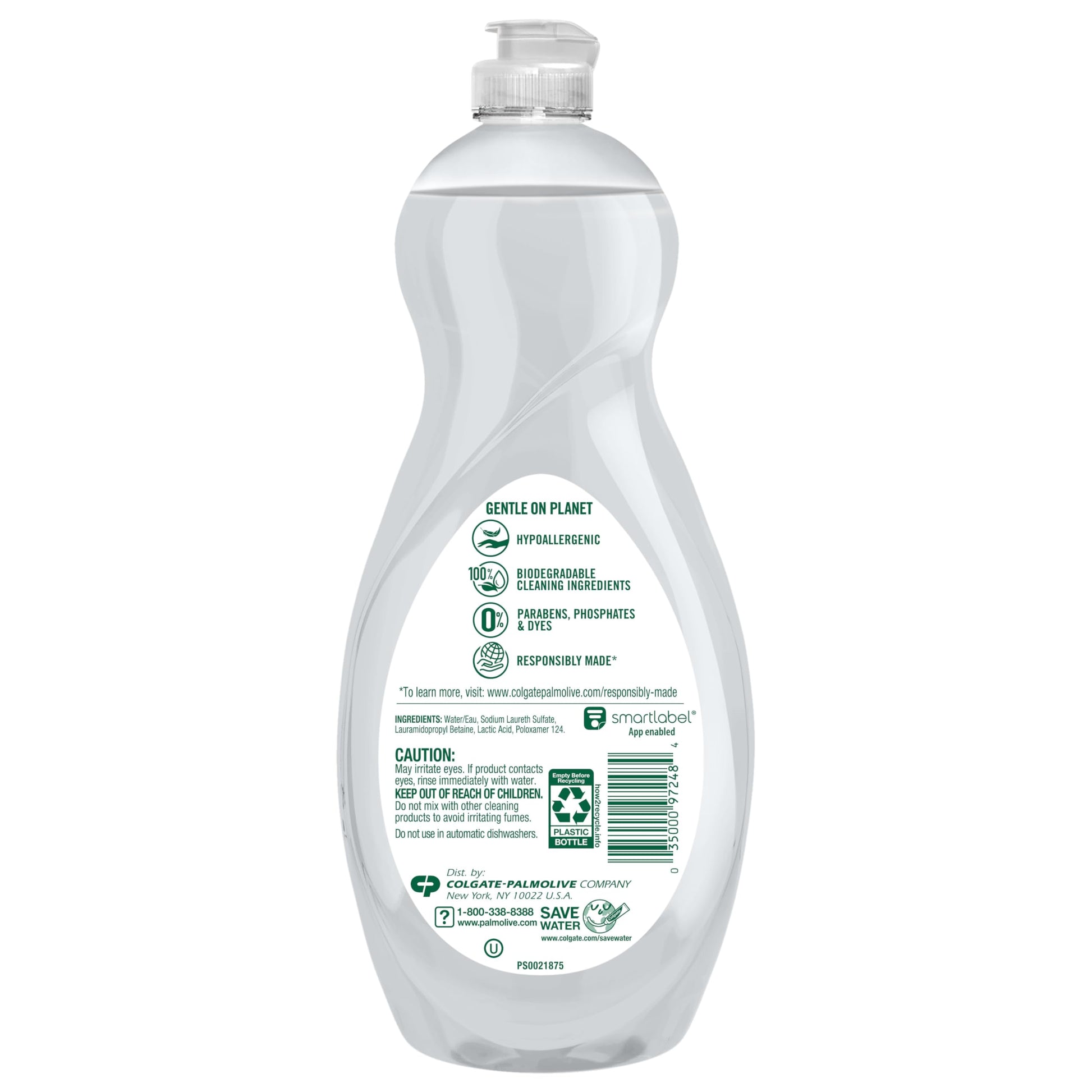 Palmolive Ultra Dishwashing Liquid Dish Soap, Pure + Clear Fragrance Free - 32.5 Fluid Ounce (Packaging may vary)