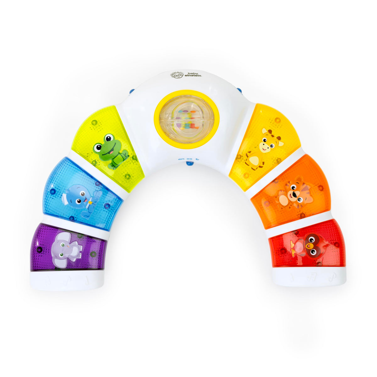 Baby Einstein Glow & Discover Leuchtleiste, Musik-Aktivitätsstation und Bauchlage-Spielzeug, Montessori Ursache-Wirkung Frühförderung für 3-36 Monate