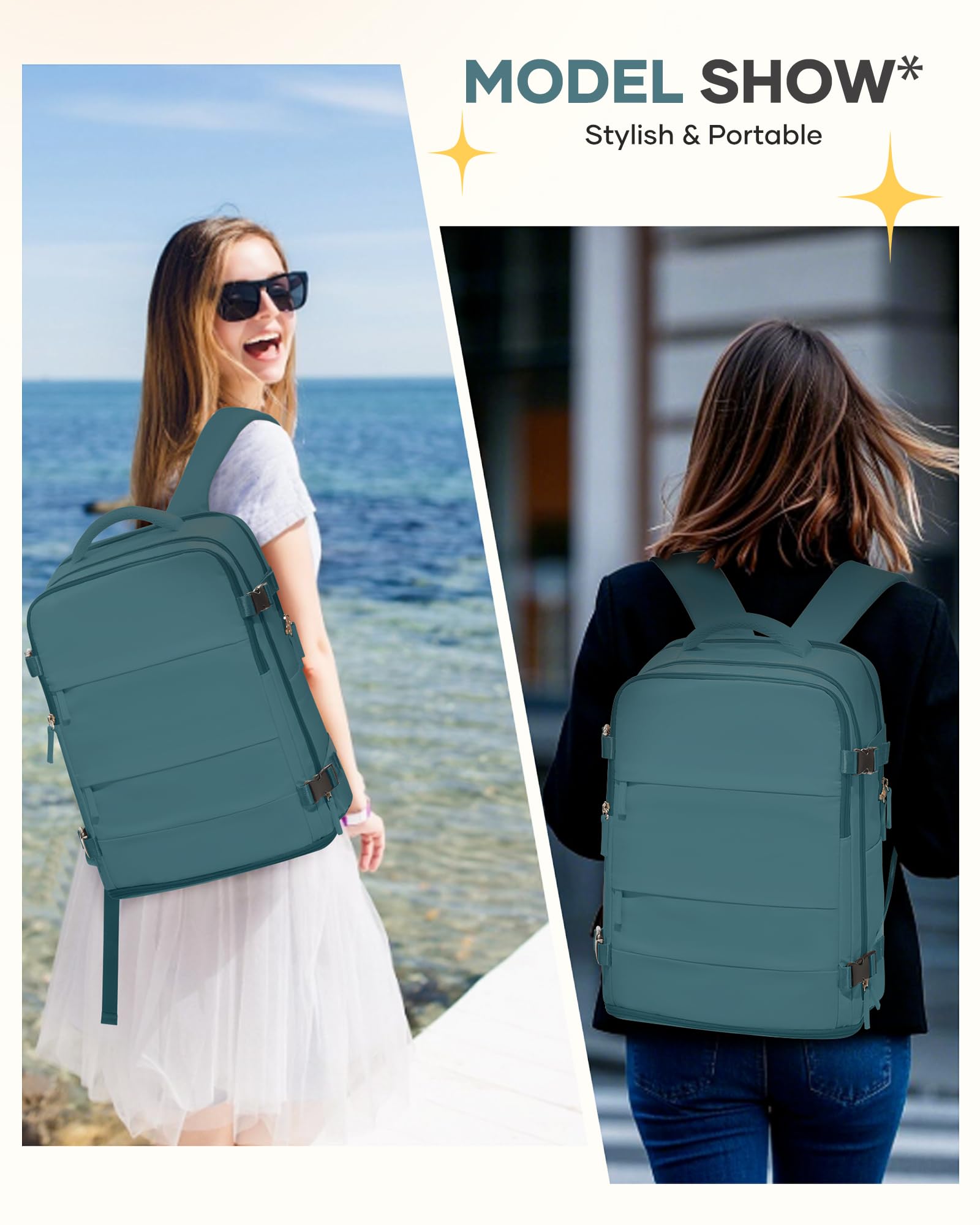 Travel Backpack For Women Men Airline Approved Carry On Backpack Flight Approved Waterproof Sports Luggage Backpack Casual Daypack Small Hiking Backpack