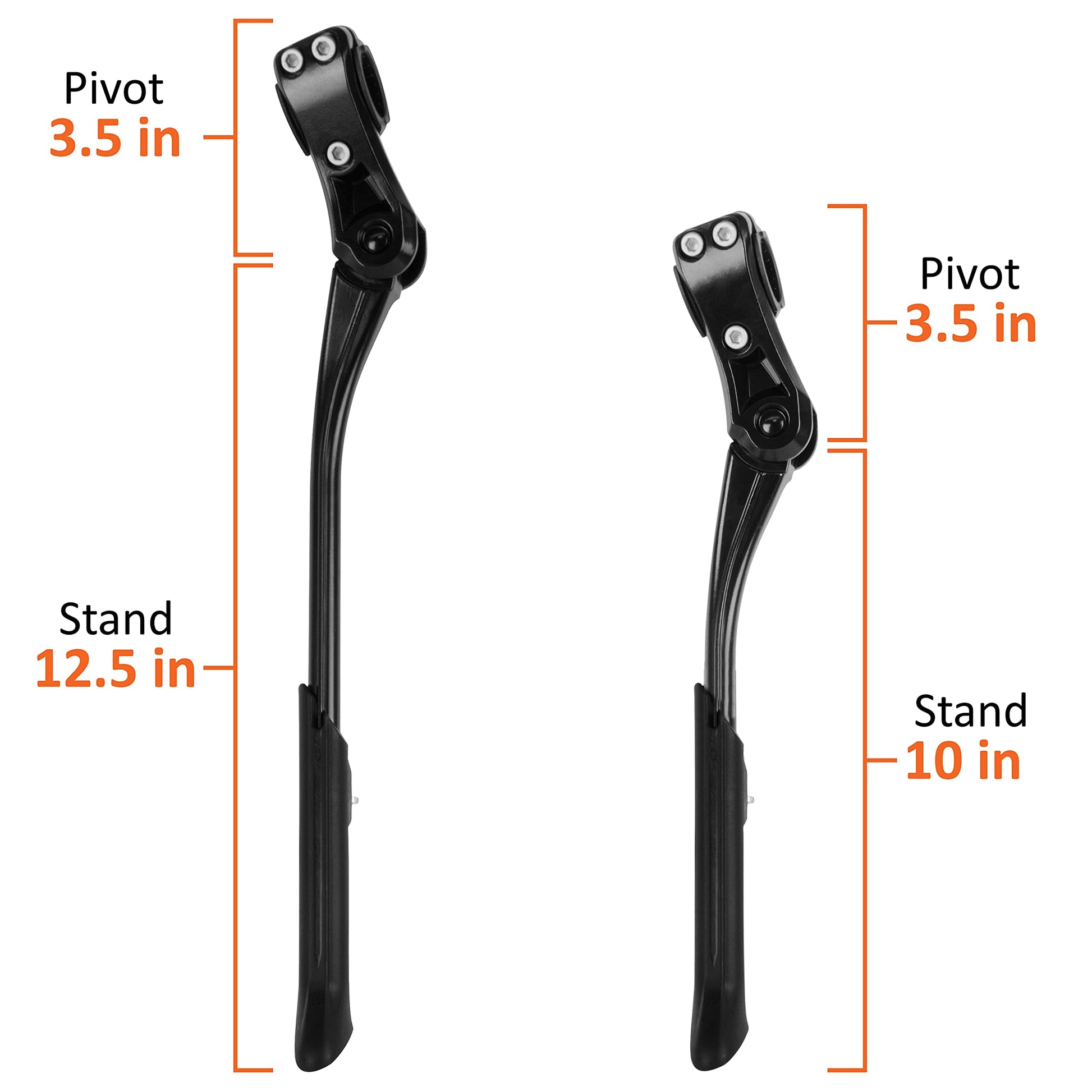 BV Rear Bike Stand for 24"-28" Bikes - Adjustable Bike Kickstand for Adult Bike with 8 Height Levels, Non-Slip Foot & Clamp Grip - Weather-Resistant Aluminum Alloy Bicycle Stand for Road, Mountain BMX