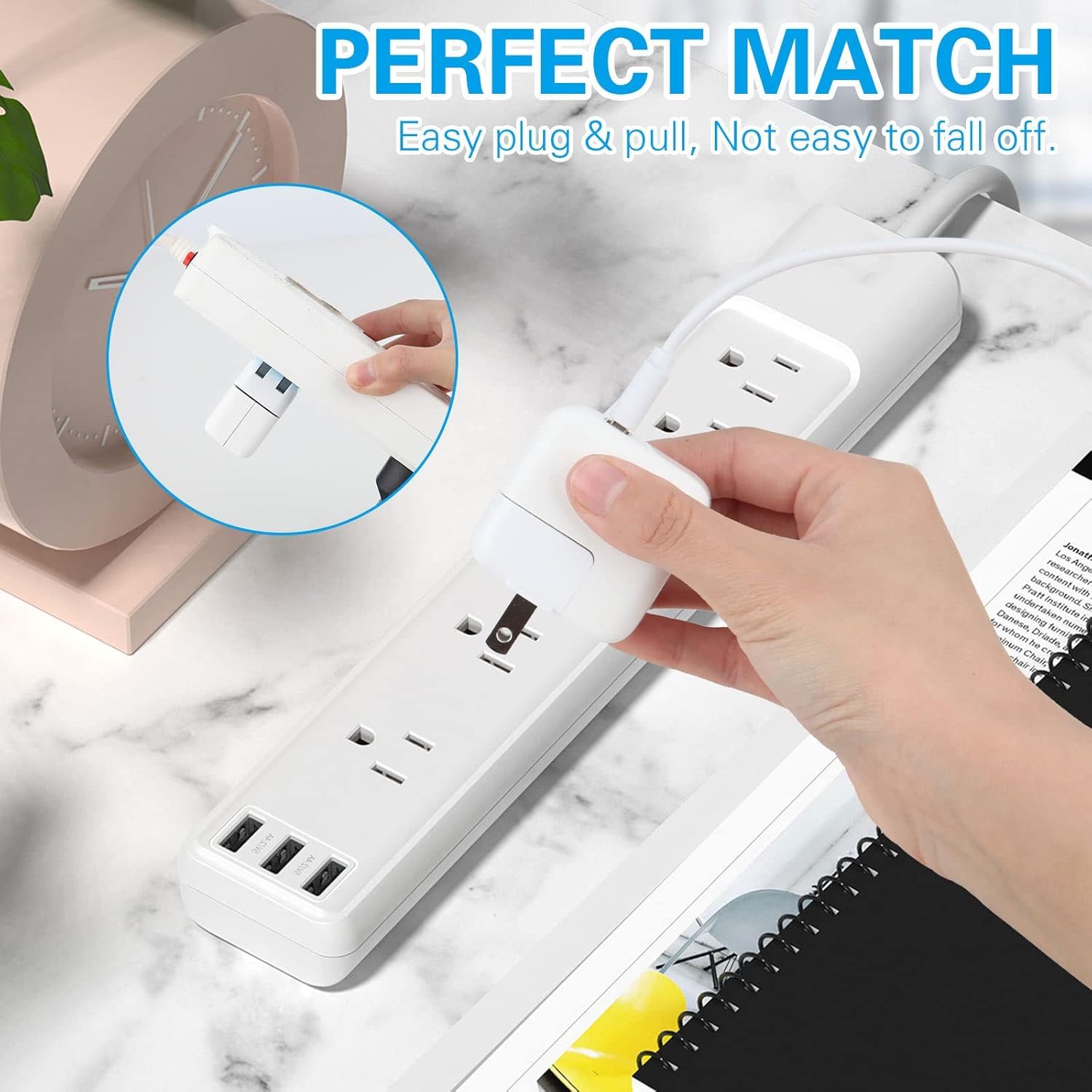 Mandalahuang Mac Wall Adapter Plug Duckhead US Charger Cord Standard Duck Head for MacBook, iBook, iPhone, iPod Power Adapter Brick (2 PCs)