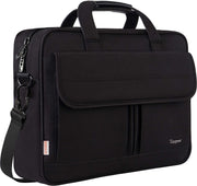 Taygeer Laptop Bag 15.6 Inch, Business Briefcase Gifts for Men Women, Water Resistant Messenger Shoulder Bag with Strap, Premium Office Bag, Carry On Laptop Case for Notebook/Computer/Laptop, Black