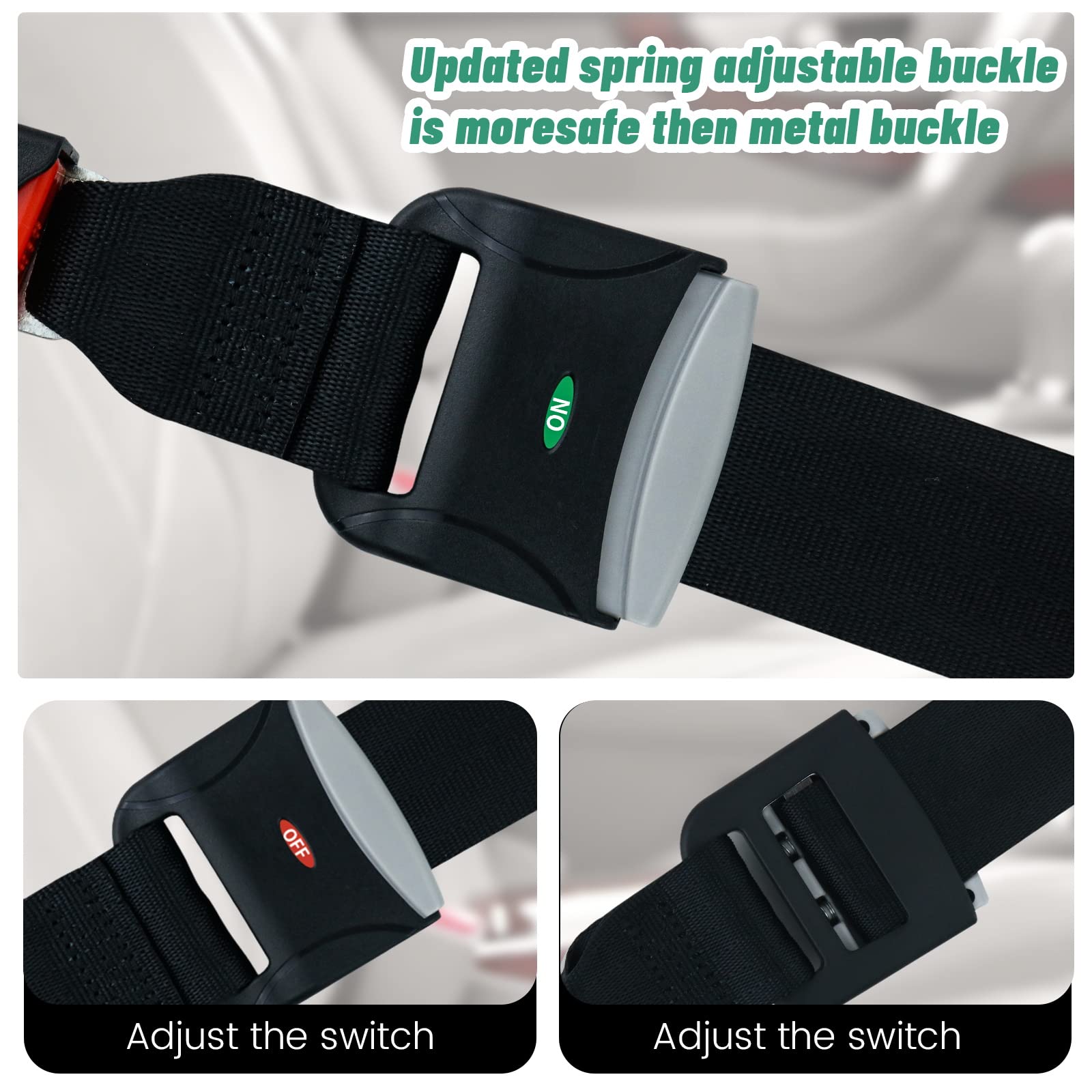 DIRAWOR Straps Compatible with General Isofix Baby Seat Car Fixing Straps with Latch Interface 1Pack (black)