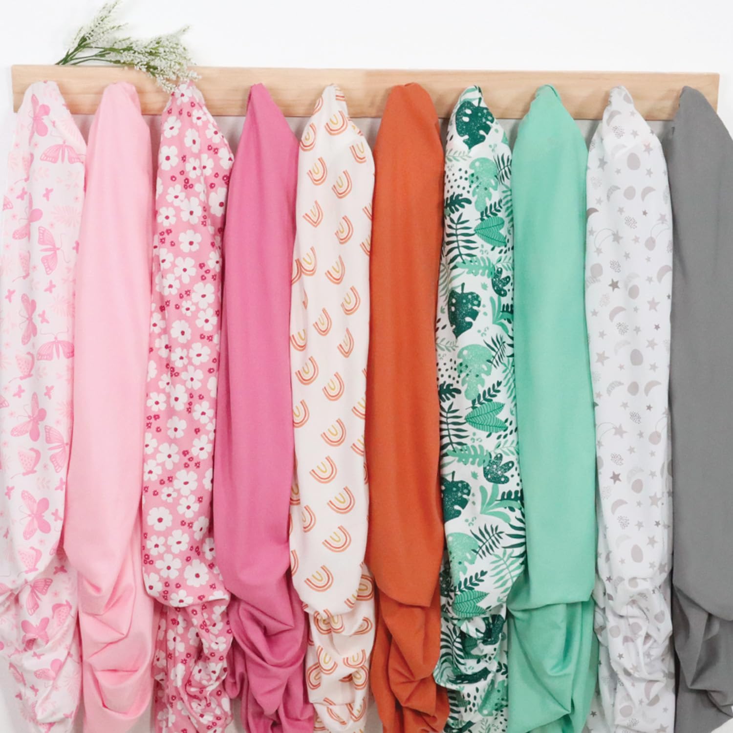 The Peanutshell 4-Pack Fitted Crib Sheet Set - Super Soft & Breathable Baby Girl Crib Sheets, Nursery Decor, Fit for Standard Mattress Cover- Whimsical Floral
