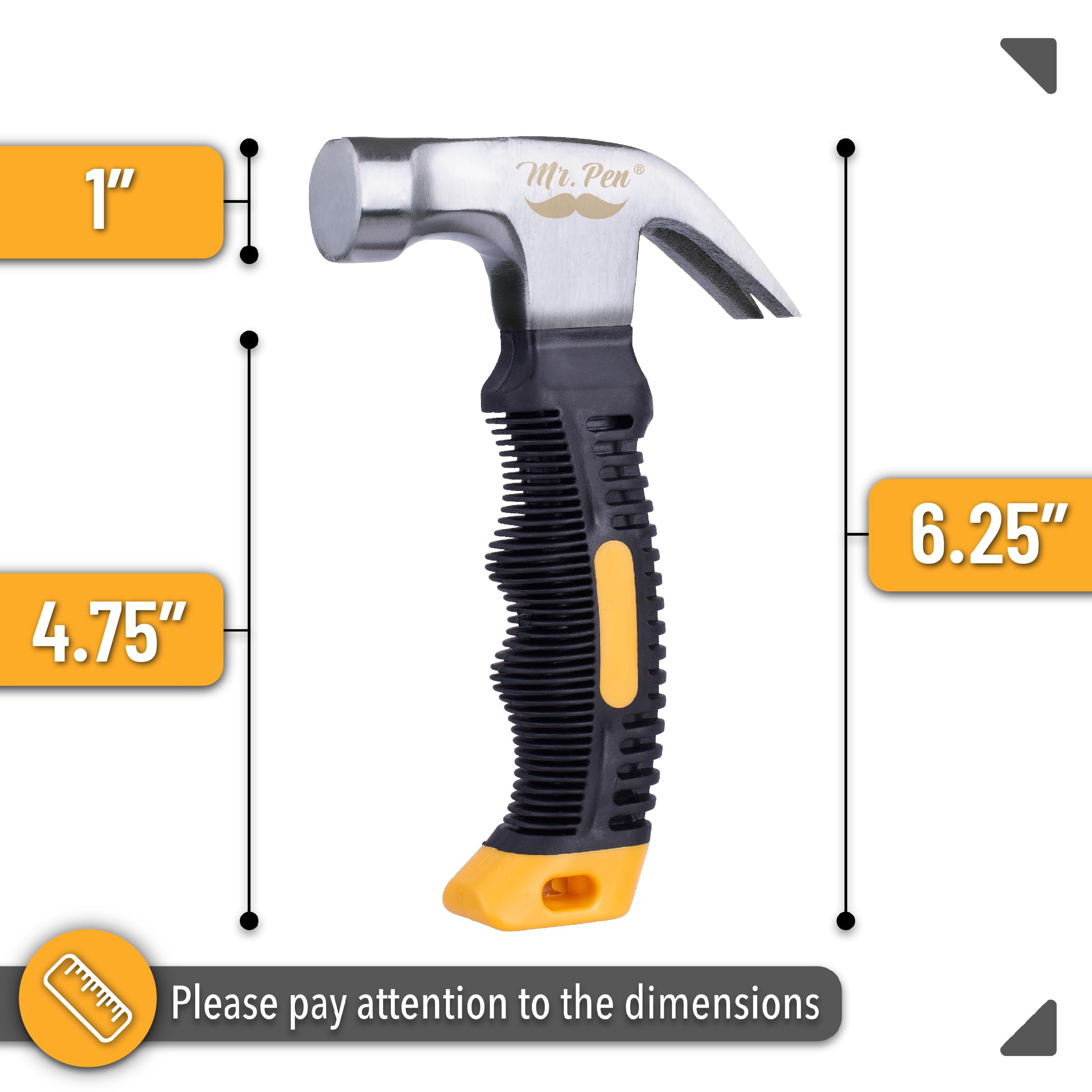 Mr. Pen- 8oz Small Magnetic Claw Nail Hammer for Women