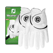 FootJoy Men's WeatherSof 2-Pack Golf Glove, White, X-Large, Worn on Left Hand