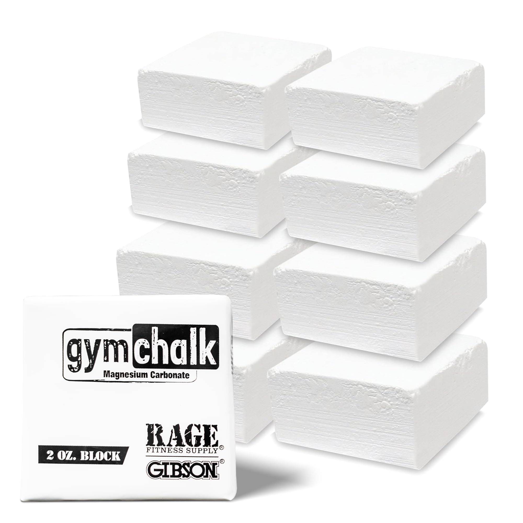 Rage Fitness Premium Gymnastik-Kreide, reine Magnesiumkarbonat-Kreide für hervorragenden Halt, Gewichtheben, Gymnastik, Klettern – Blockkreide 450 g