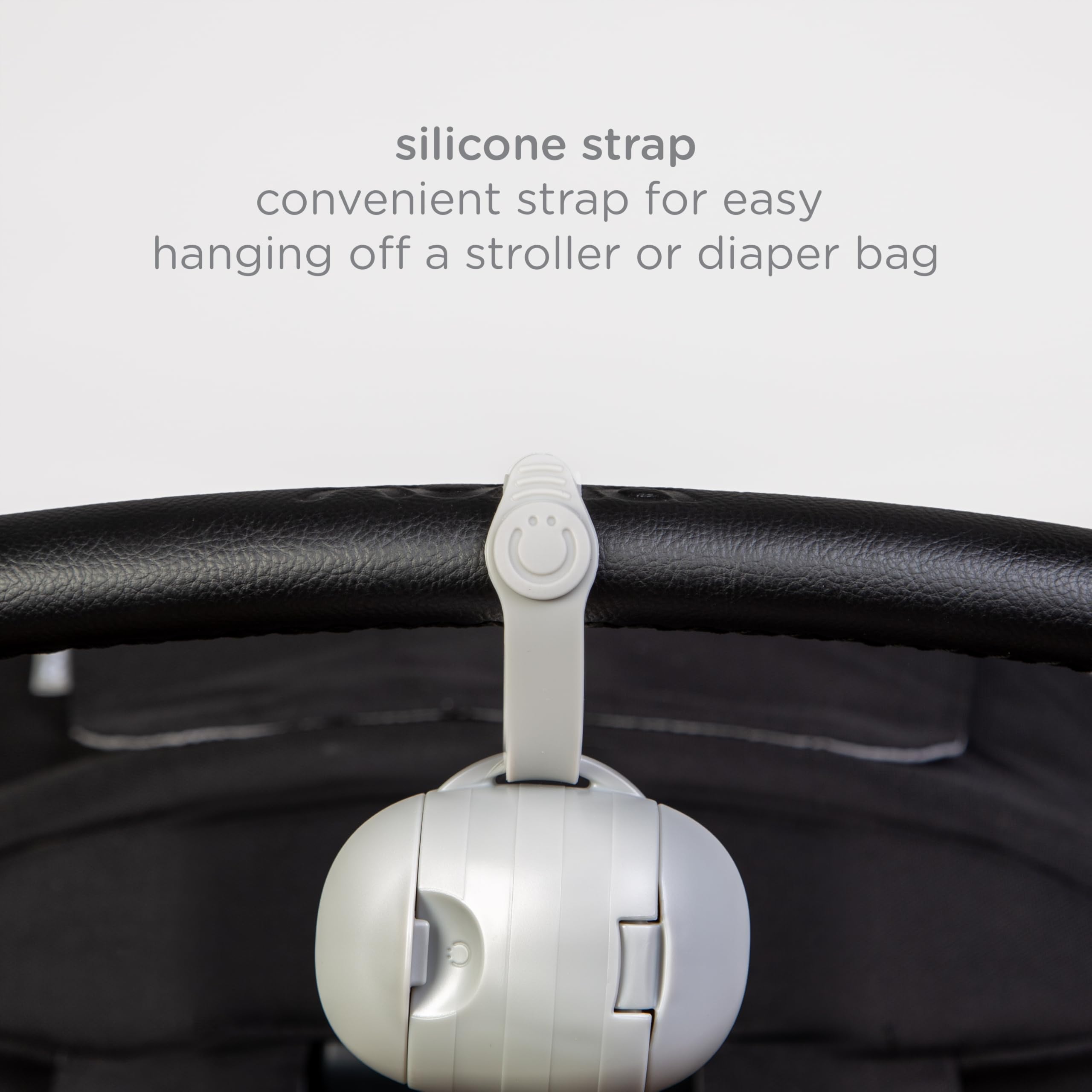 Ubbi On-The-Go Dual Pacifier Holder, Keep's Baby's Binkies Clean and Accessible, Portable for Travel, Diaper Bag Accessory Must Have for Newborns, Gray