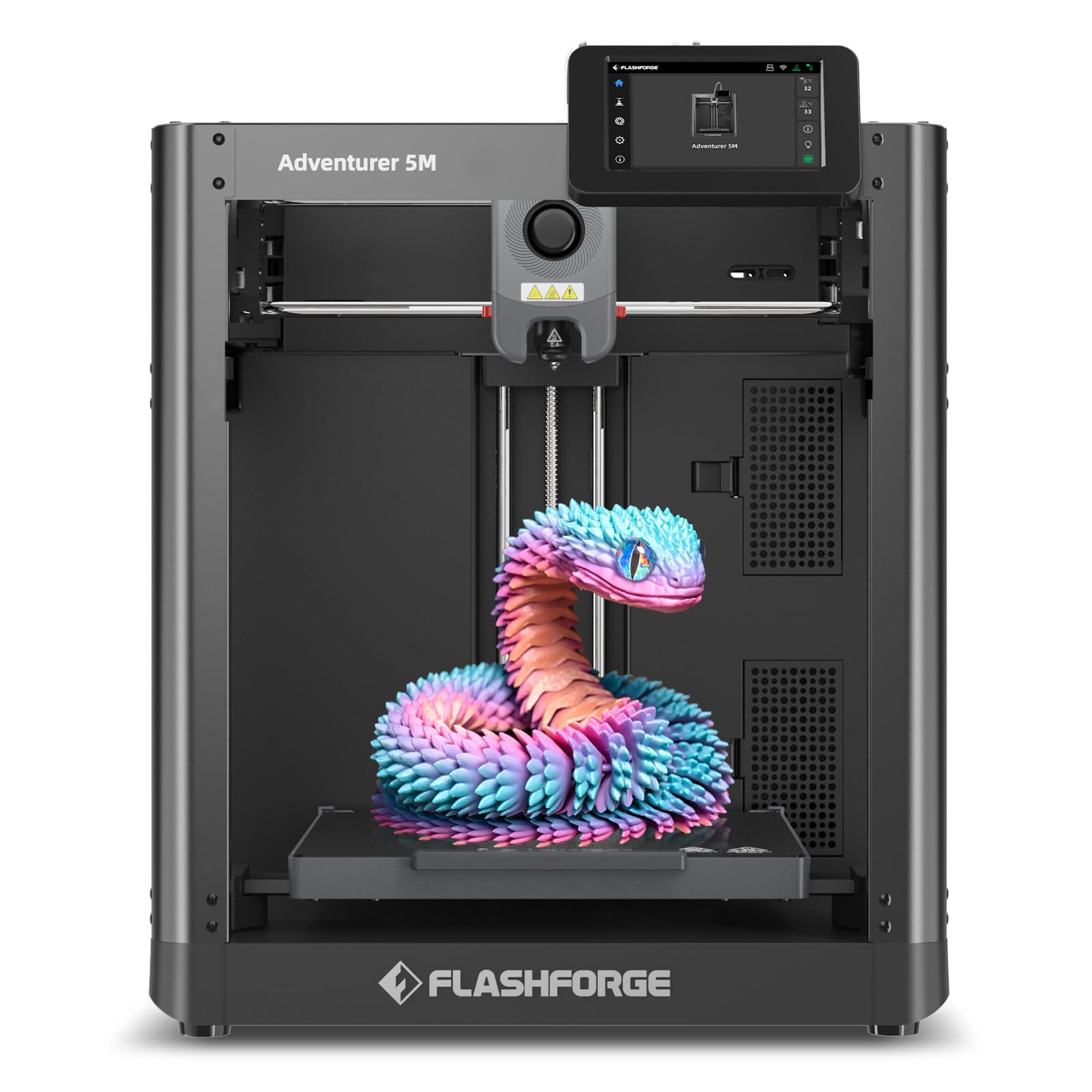 FLASHFORGE Adventurer 5M 3D Printer with Fully Auto Leveling, Max 600mm/s High Speed Printing, 280 degreesC Direct Extruder with 3S Detachable Nozzle, CoreXY All Metal Structure, Print Size 220x220x220mm