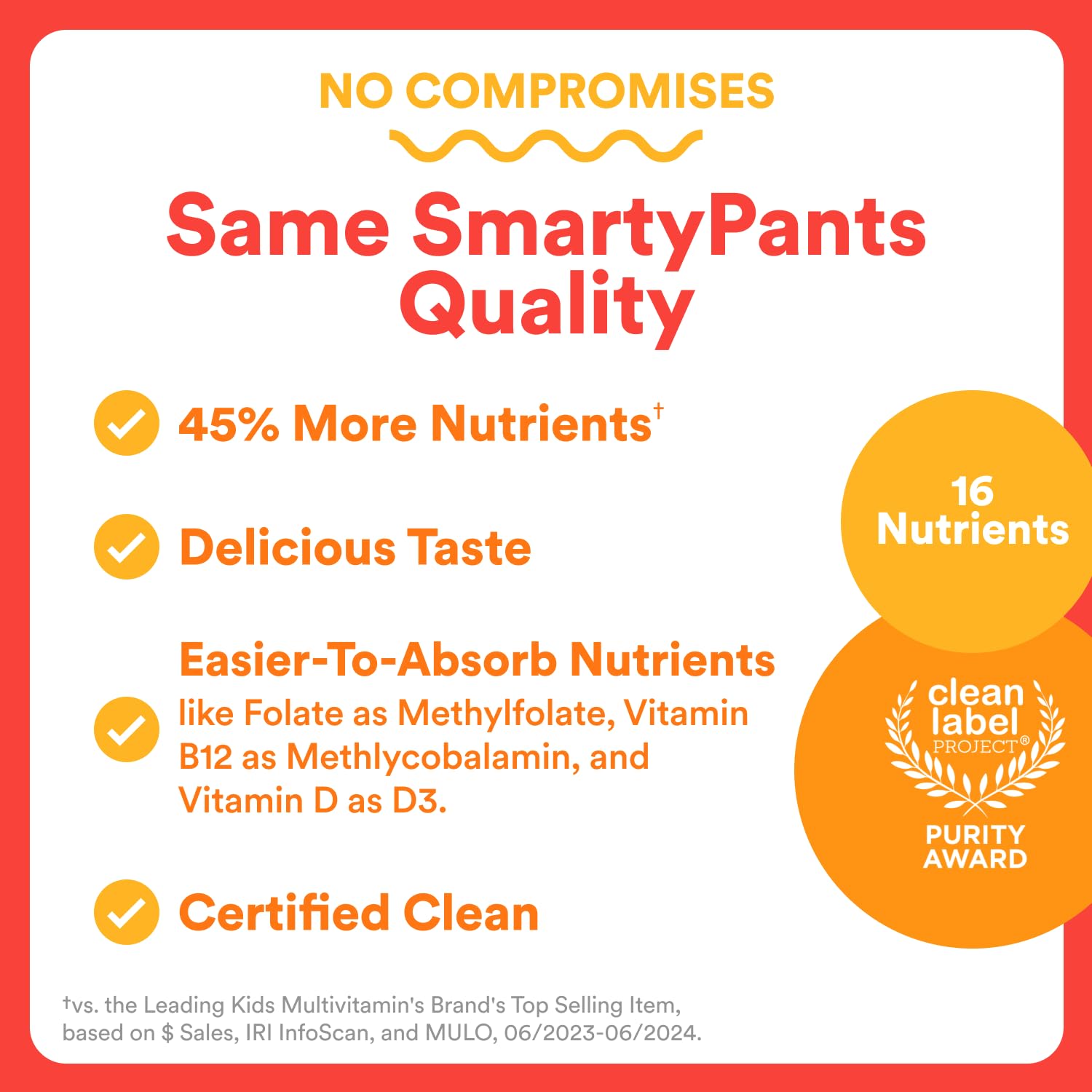 SmartyPants Kids Multivitamin Gummies - Improved Formula: Omega 3 (DHA/EPA), Vitamins D3, C, B12, B6, Vitamin A, K & Zinc, Gluten Free, Three Fruit Flavors, 60 Count (30 Day Supply)
