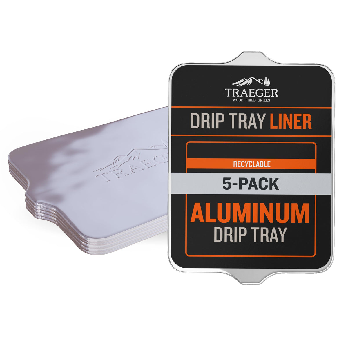 Traeger Grills BAC507 5er-Pack Aluminium-Tropfschalen-Einlagen – Einweg, hitzebeständiges Grillzubehör, passend für Pro 575, Pro 22, Elite 22, 55,9 cm x 39,4 cm