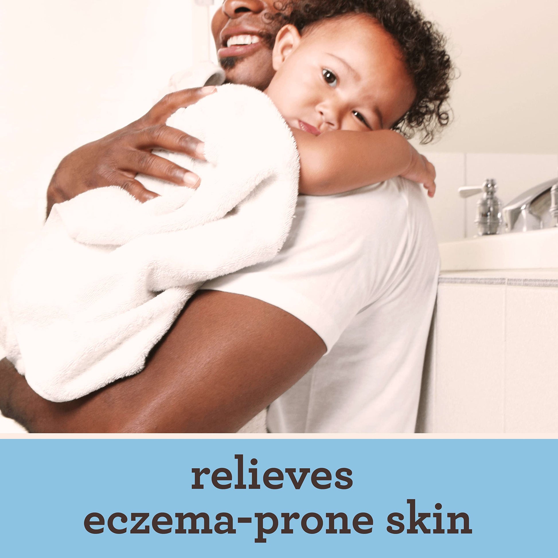 Aveeno Baby Eczema Therapy Soothing Bath Treatment for Relief of Dry, Itchy & Irritated Skin, Made with Natural Colloidal Oatmeal, Fragrance-, Paraben-, Steroid- & Tear-Free, 5 ct