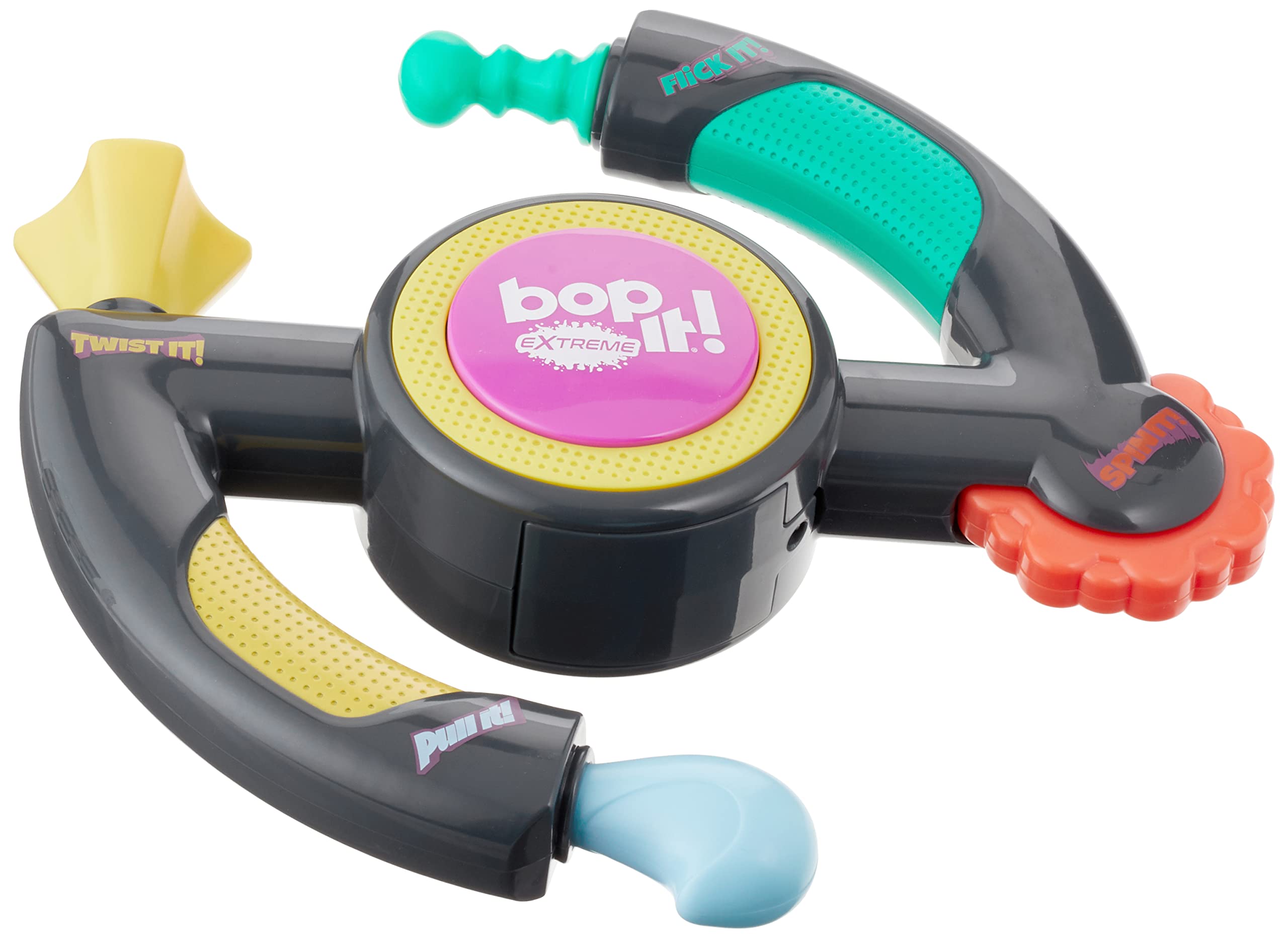 Hasbro Gaming Bop It Extreme Elektronisches Spiel für 1 oder mehr Spieler, lustiges interaktives Partyspiel für Kinder ab 8 Jahren, 4 Modi, darunter der Eins-gegen-Eins-Modus (Exklusiv bei Amazon)
