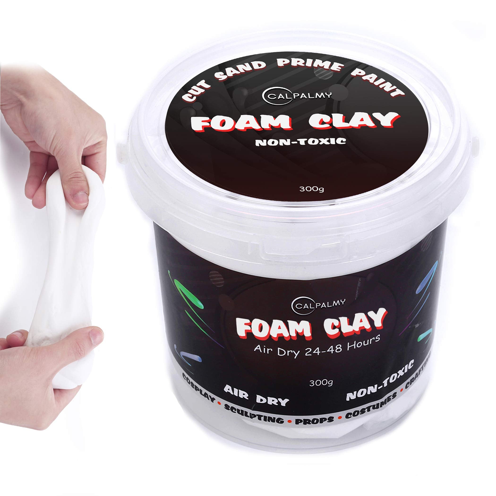 Moldable Cosplay Foam Clay (White) - High Density and Hiqh Quality for Intricate Designs | Air Dries to Perfection for Cutting with a Knife or Rotary Tool, Sanding or Shaping