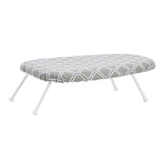 Amazon Basics Compact Tabletop Ironing Board with Folding Legs - Trellis Removable Cover, Chevron, 23.6"L x 7.1"W x 14.3"H