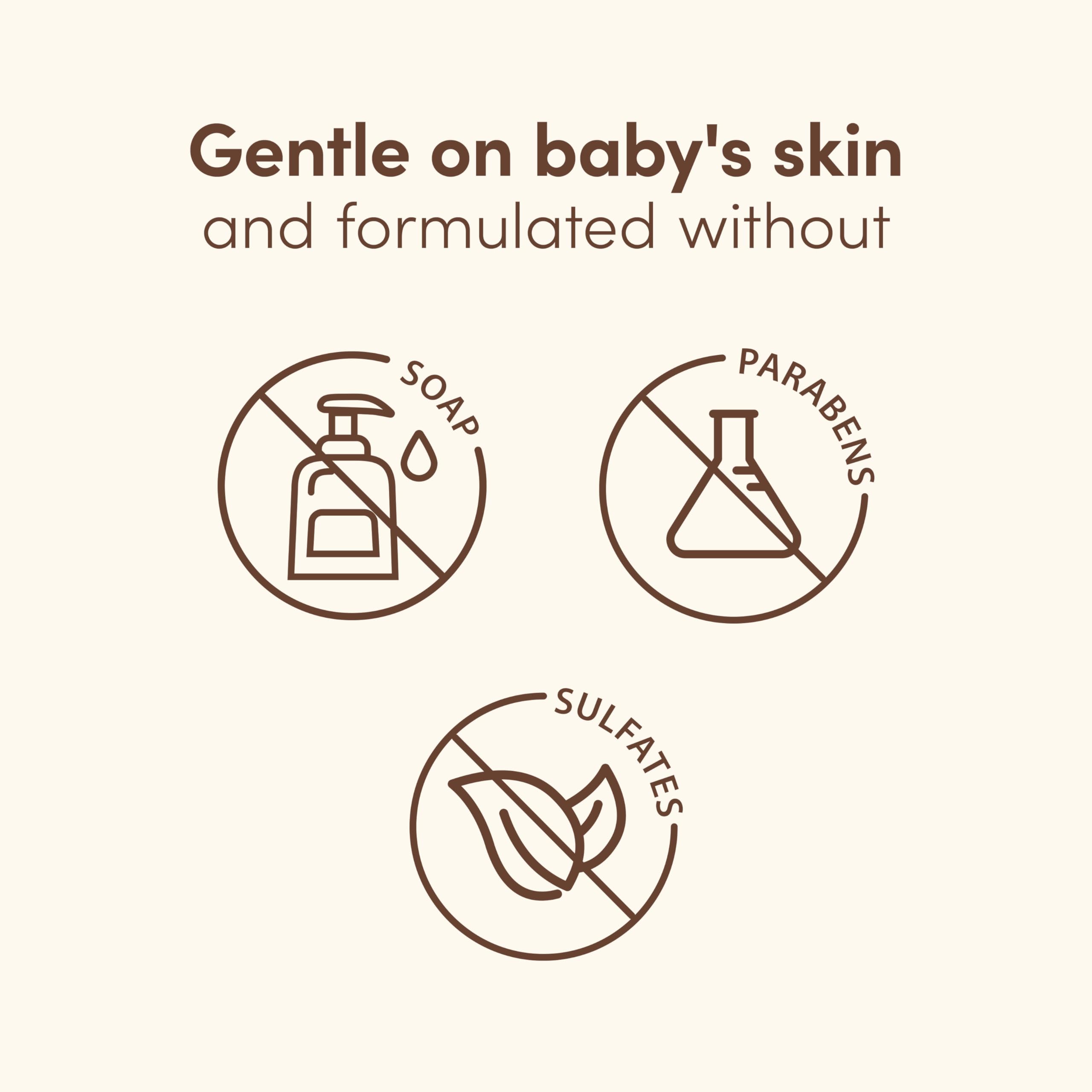 Aveeno Baby Nighttime Calming Comfort Bath, Body & Hair Wash with Relaxing Lavender & Vanilla Scents & Natural Oat Extract, Tear-Free Formula, Paraben-, Phthalate- & Soap-Free, 18 Fl. Oz