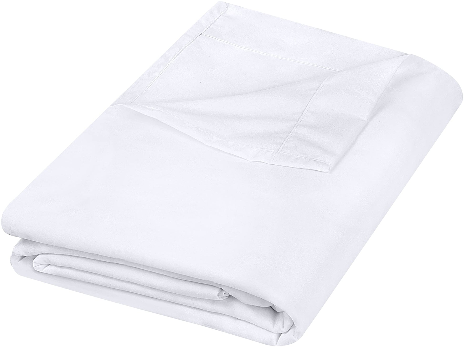 Utopia Bedding Flat Sheet - 1 Pack (Queen, White) - Soft Brushed Microfiber Fabric - Shrinkage & Fade Resistant Top Sheet - Easy Care Bed Sheet