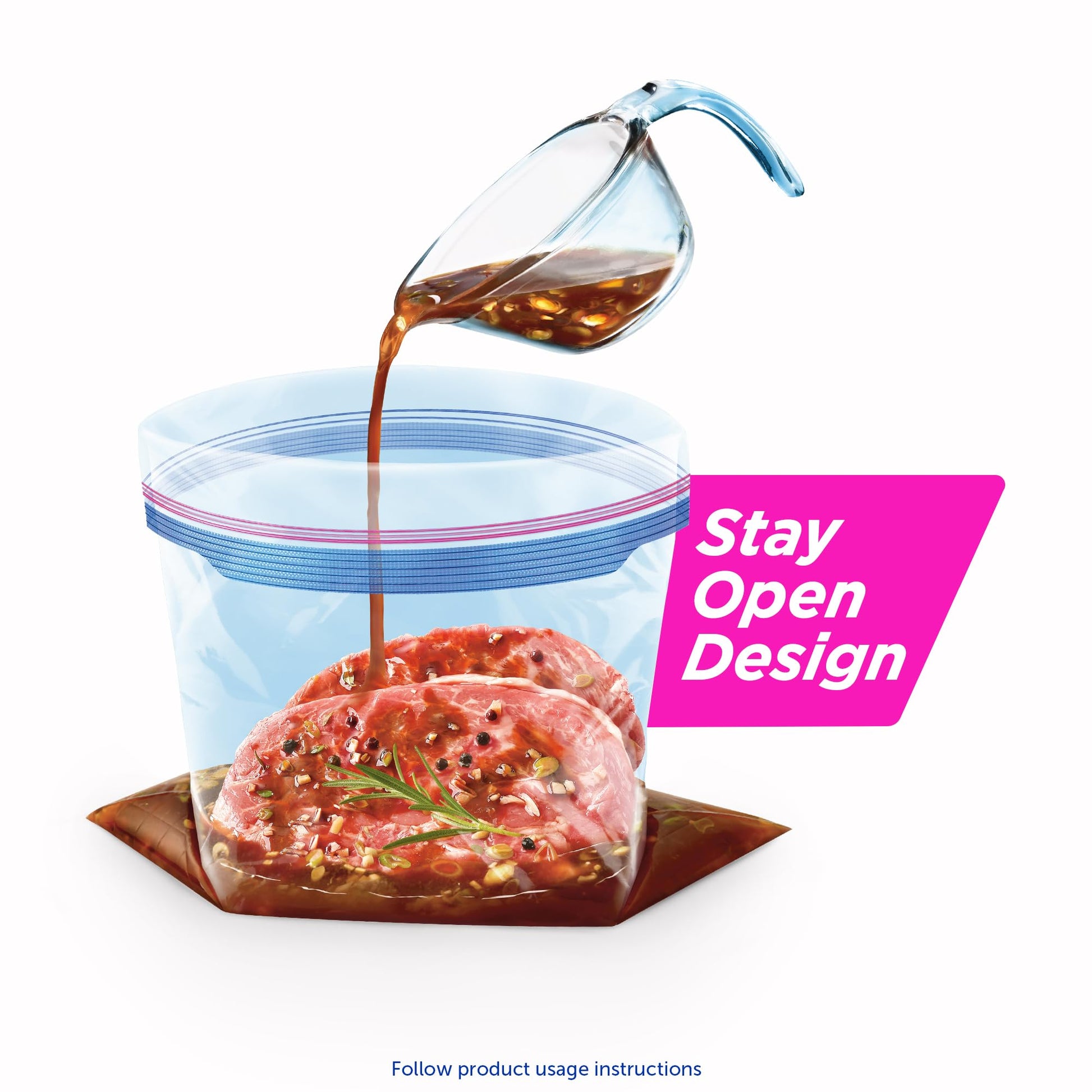 Ziploc Gallon Food Storage Freezer Bags, New Stay Open Design with Stand-Up Bottom, Easy to Fill, 28 Count