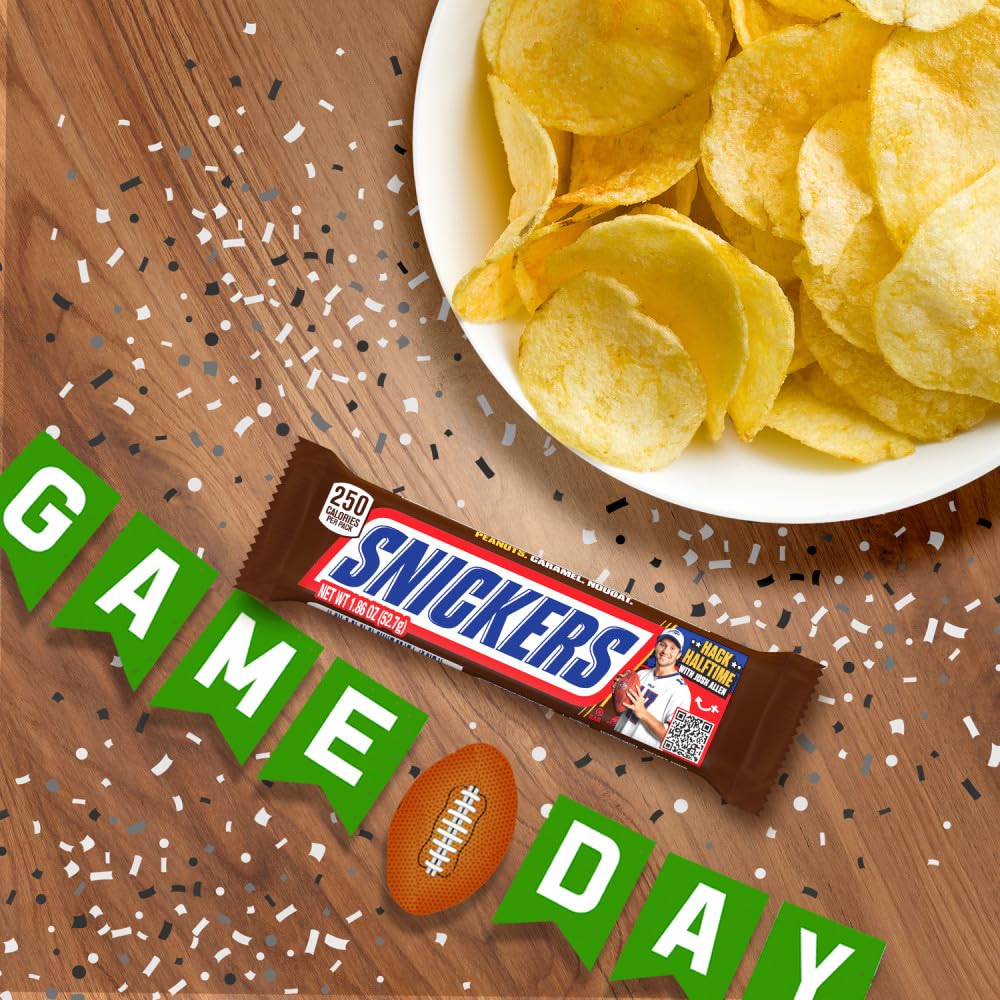 SNICKERS Full Size Milk Chocolate Candy Bars, 1.86 oz, 48 ct Box Chocolate Candy