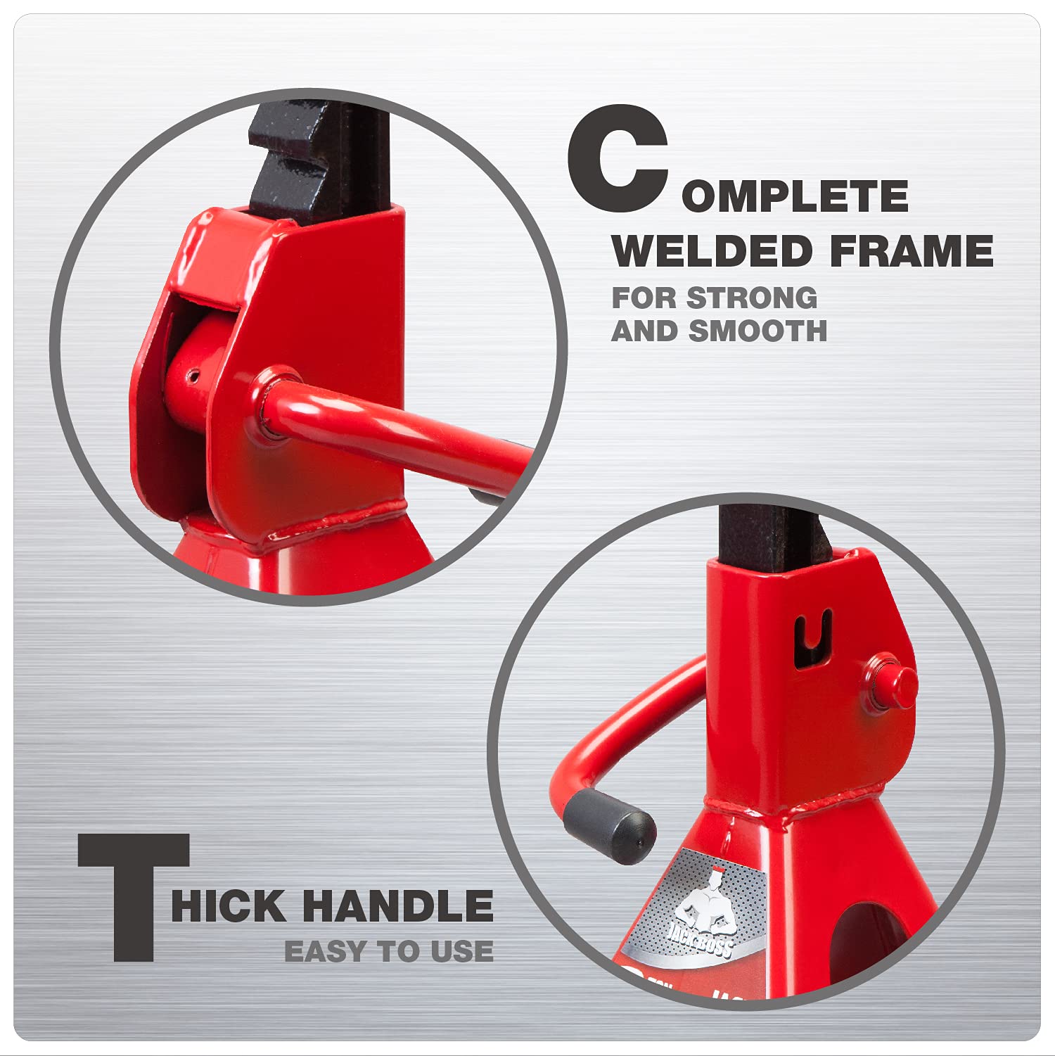 Jack Boss Jack Stands Low Profile 2 Ton(4000 LBs) Lifting Car Stand, Fit Use for Cars Automotive Small Vehicles, 2 Pack